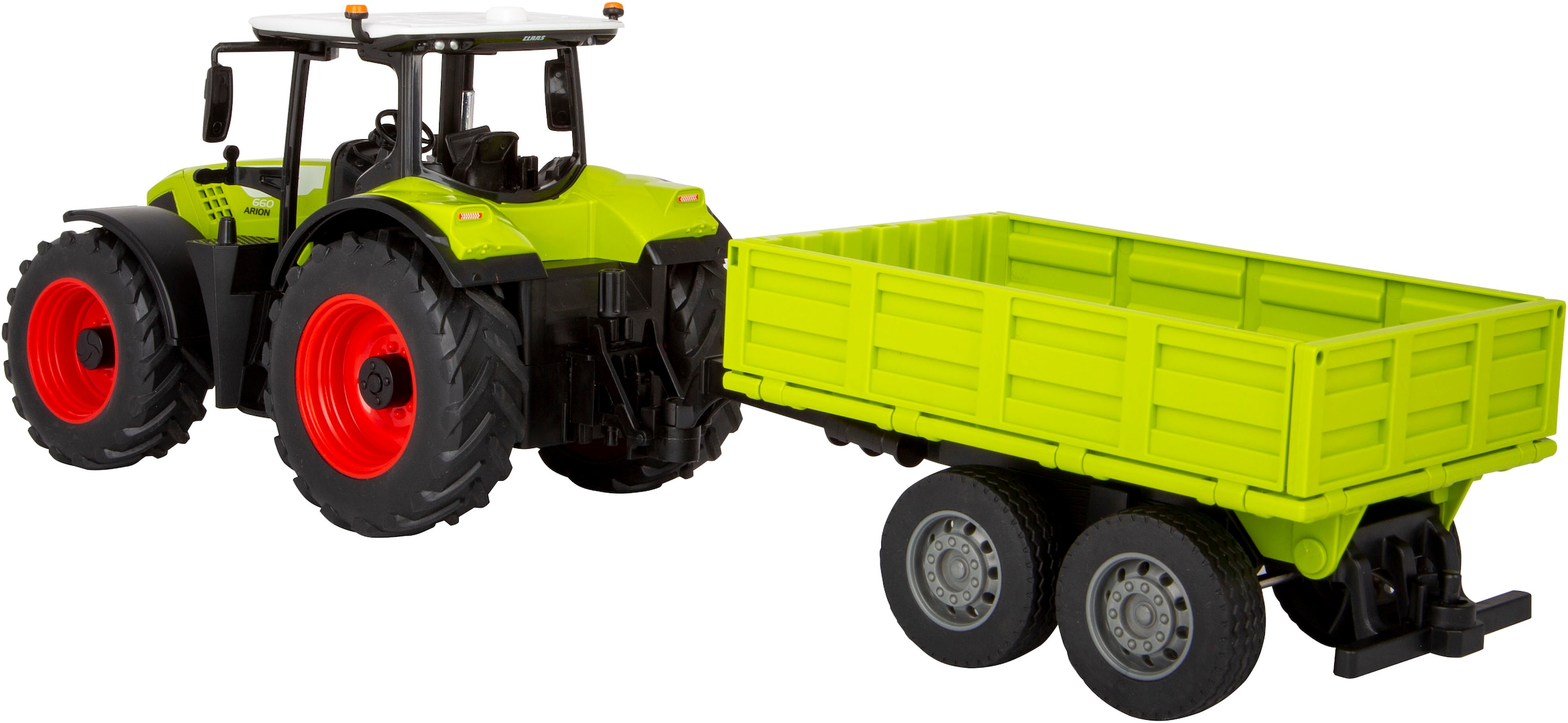 Jamara RC-Traktor »Claas Arion 660 mit Kippanhänger 1:24 2,4GHz«, mit LED Licht