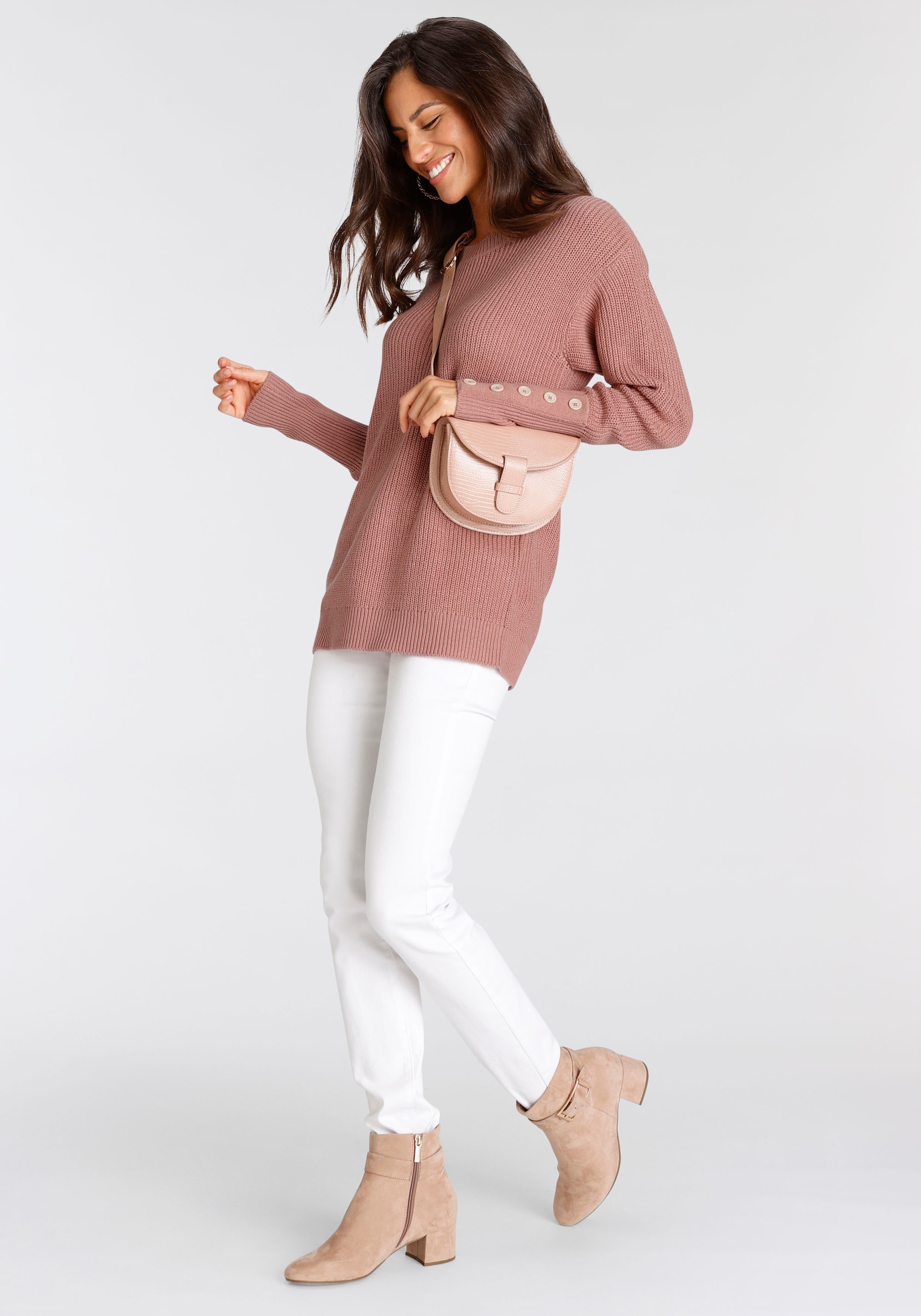 Laura Scott Strickpullover, mit Zierknöpfen