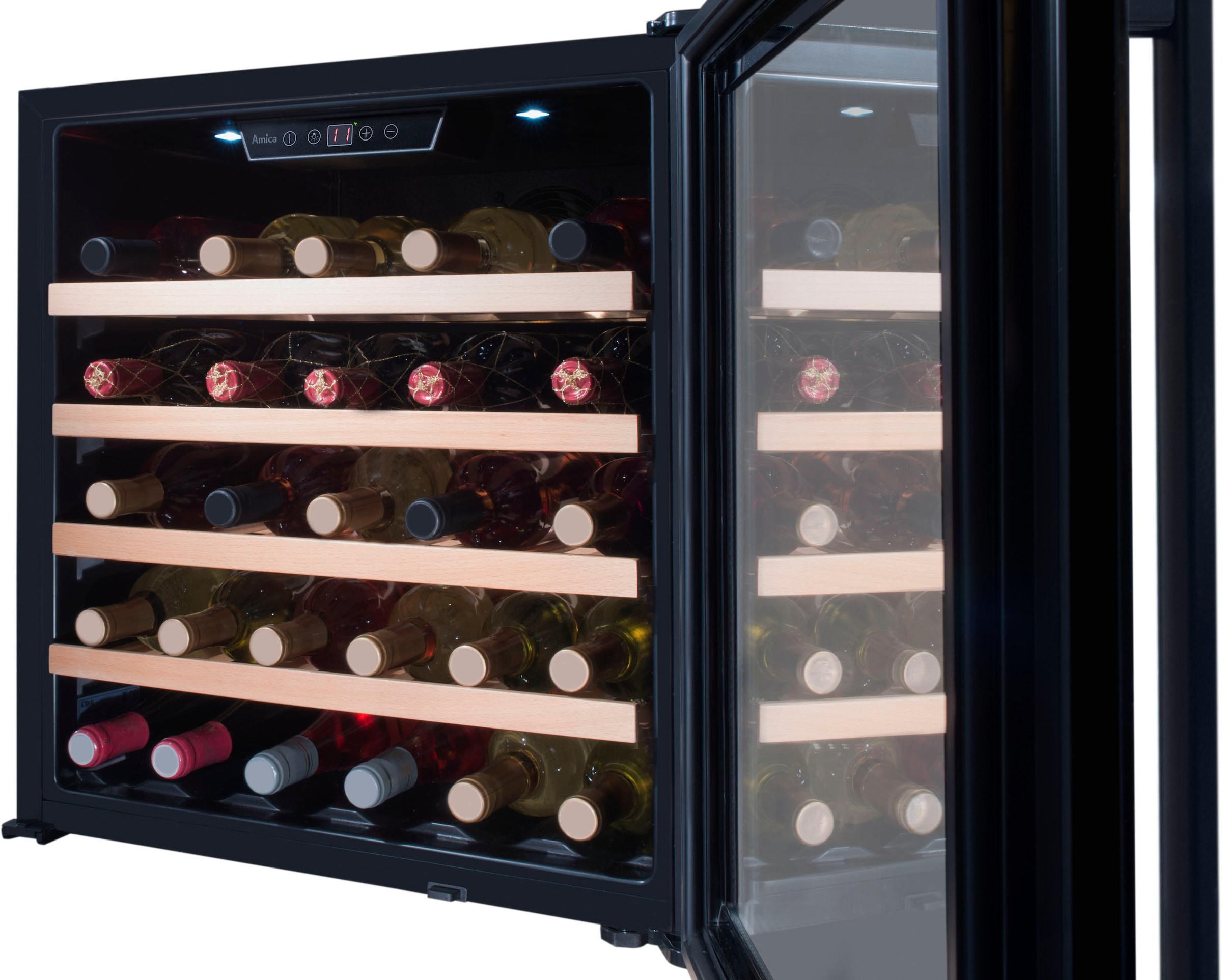 Amica Einbauweinkühlschrank »WK 341 210 S«, für 40 Standardflaschen á 075l,  LED-Beleuchtung bei OTTO