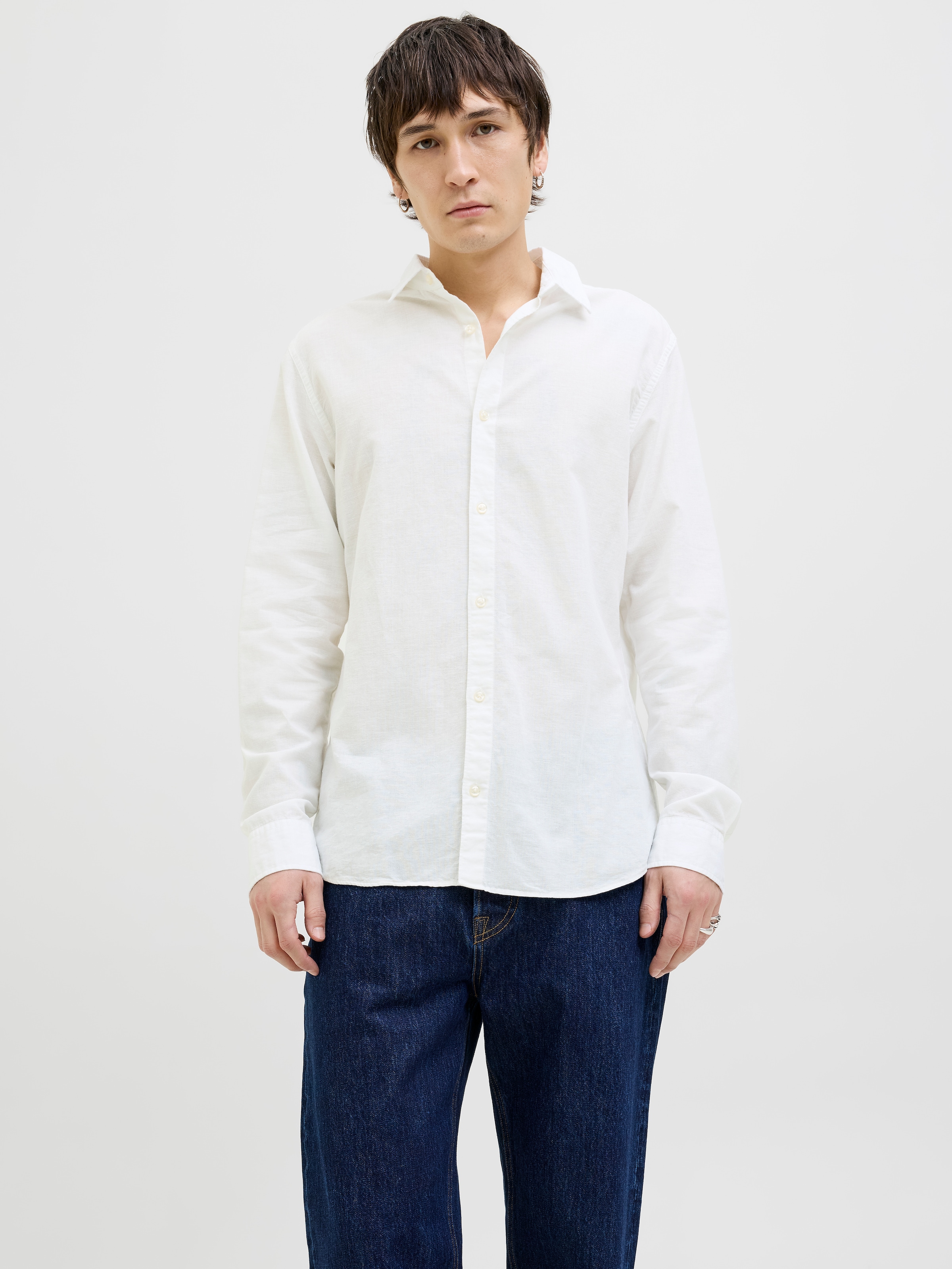 Jack & Jones Langarmhemd »JJEBREEZE SHIRT LS SN«, mit Hemdkragen