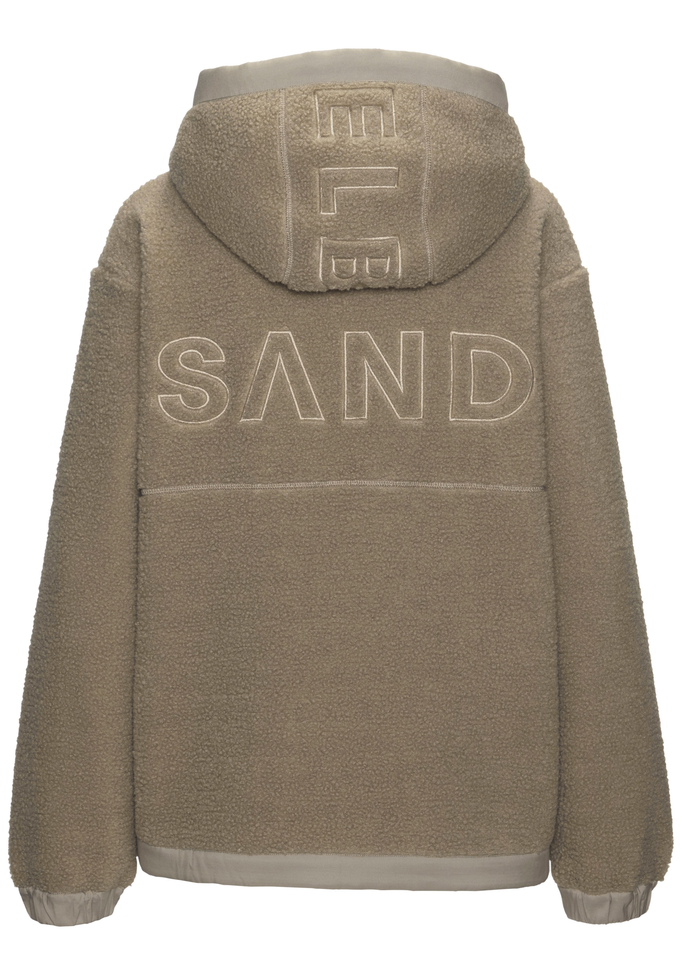 Elbsand Fleecejacke, mit Kapuze, aus Teddy-Fleece- mit Kapuze und schönem Logo auf der Rückseite