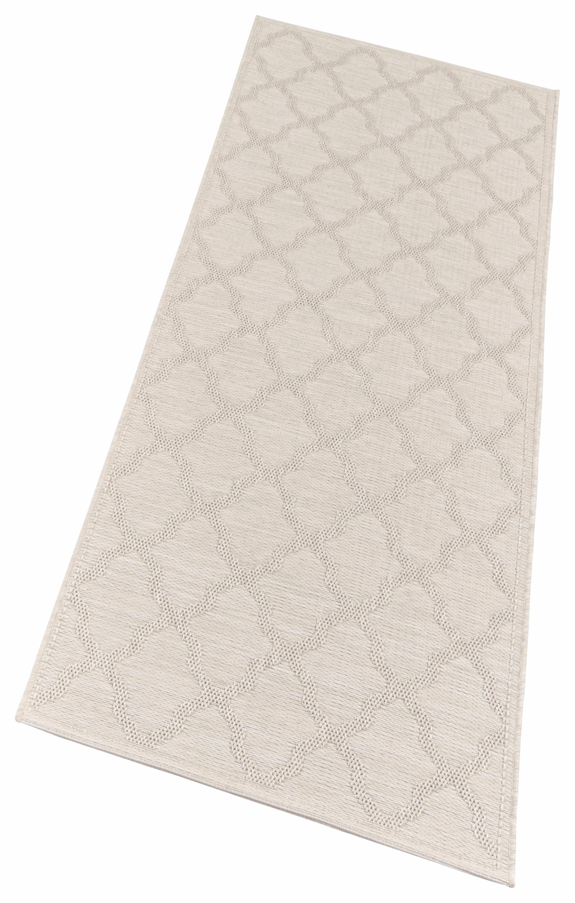 freundin Home Collection Läufer »Heaven«, rechteckig, 4 mm Höhe, Flachgewebe In und Outdoor geeignet, Makramee Look, Balkon, Terrasse, Garten, Wohnzimmer, Robust, Pflegeleicht