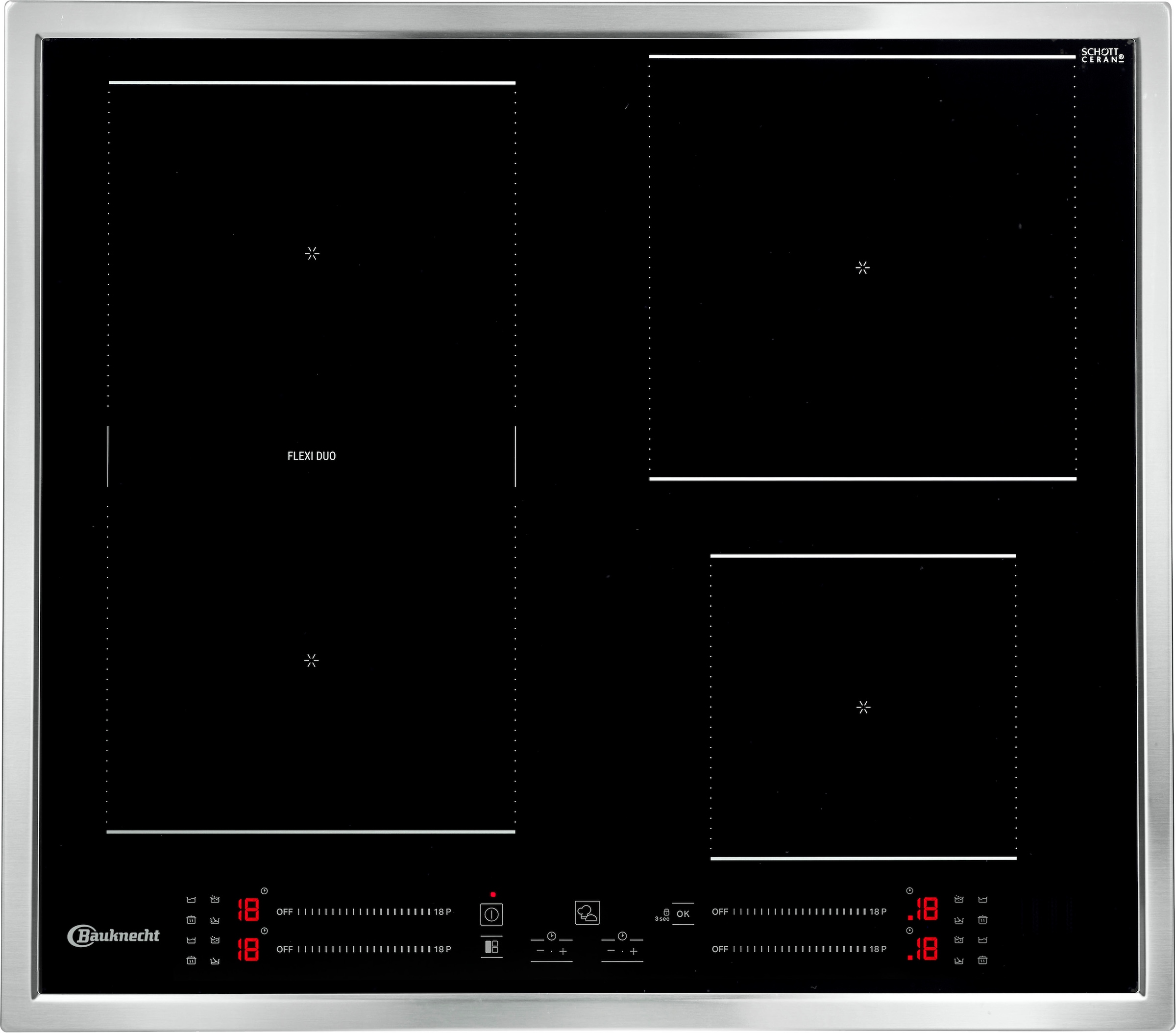 BAUKNECHT Flex-Induktions-Kochfeld von SCHOTT CERAN® »BS 7160C FT«
