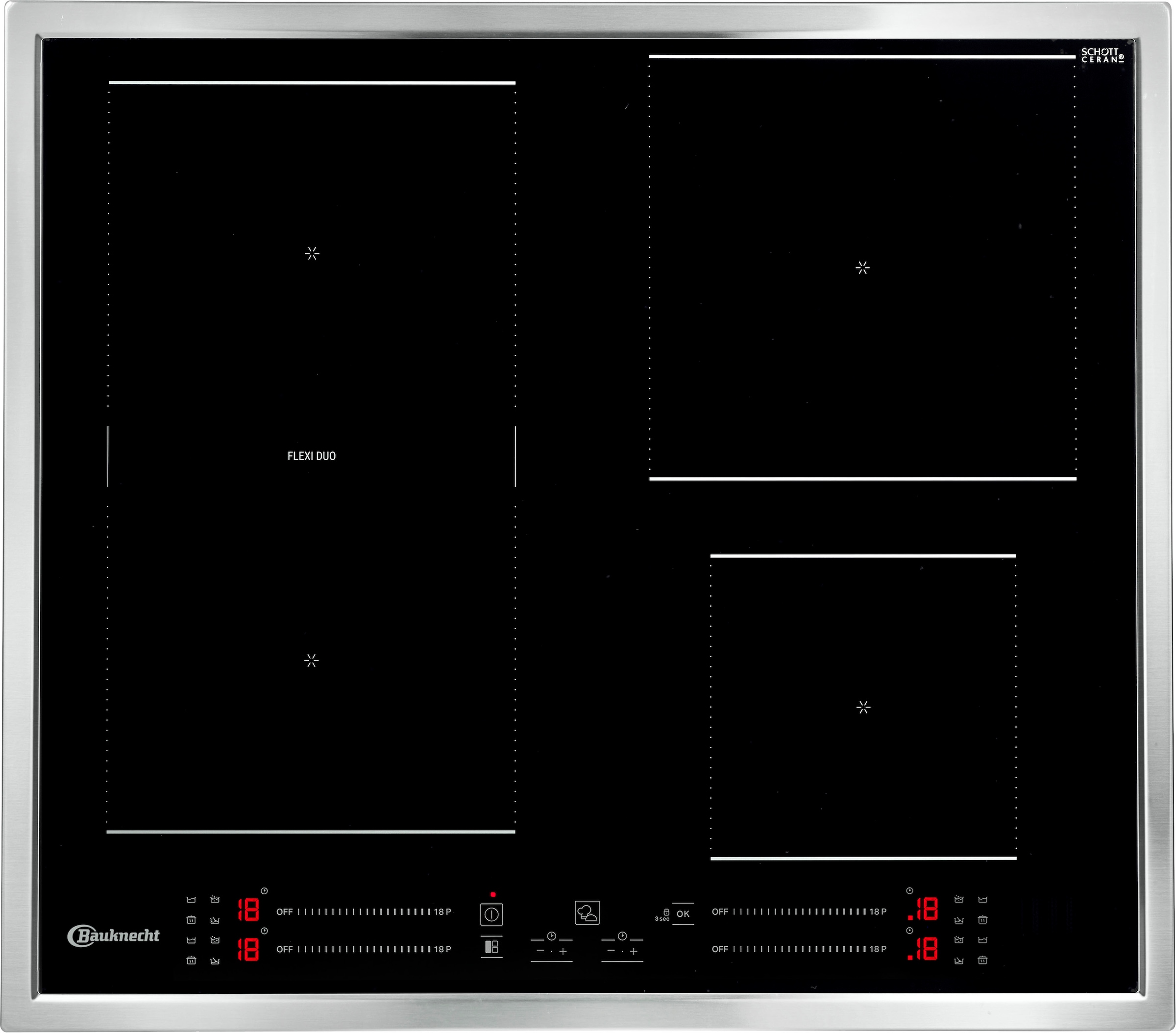 BAUKNECHT Flex-Induktions-Kochfeld von SCHOTT CERAN® »BS 7160C FT«, BS 7160C FT
