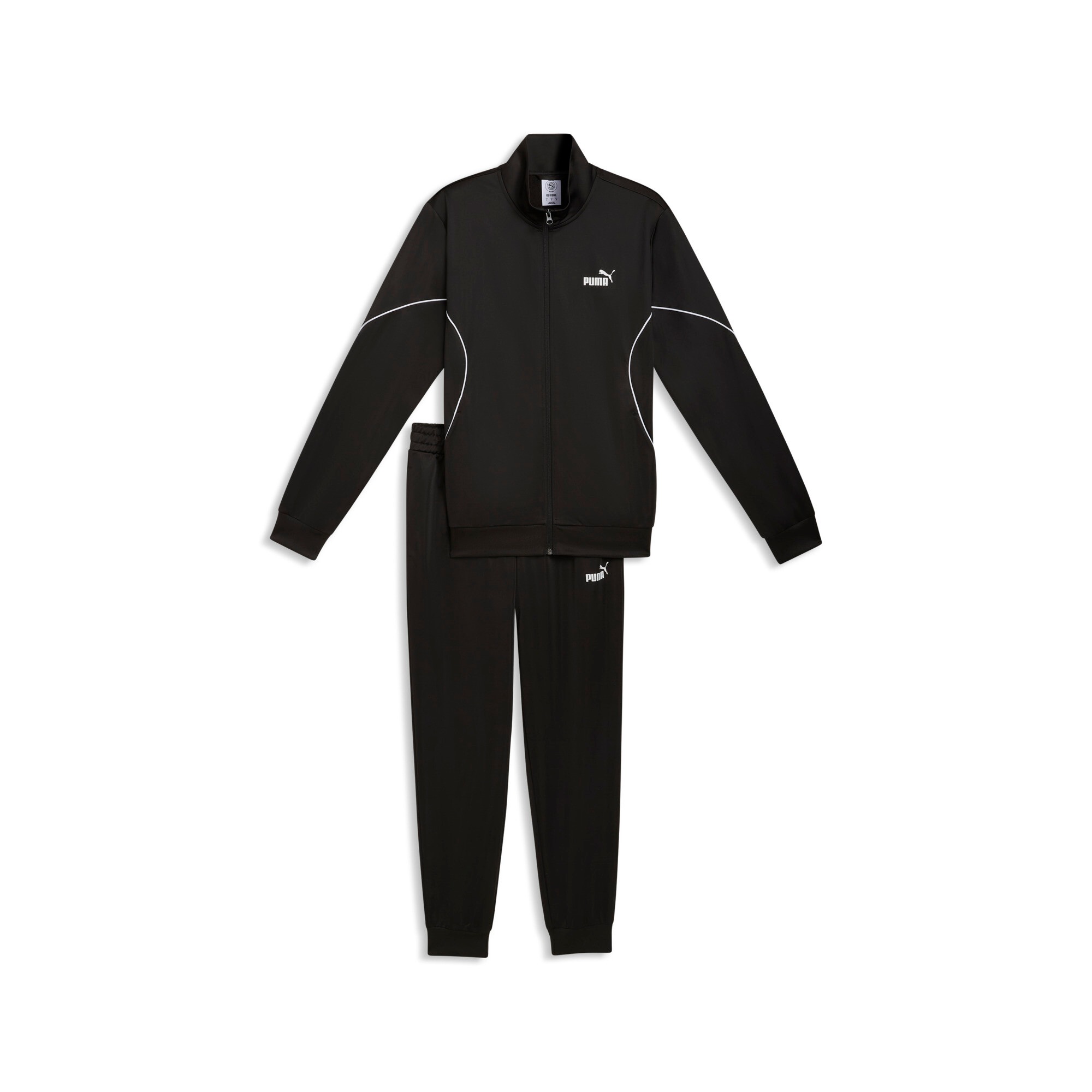 PUMA Trainingsanzug »POLY PIPING SUIT« 2 tlg. für Erwachsene, Regular Fit, ohne Kapuze, sportlicher Stil