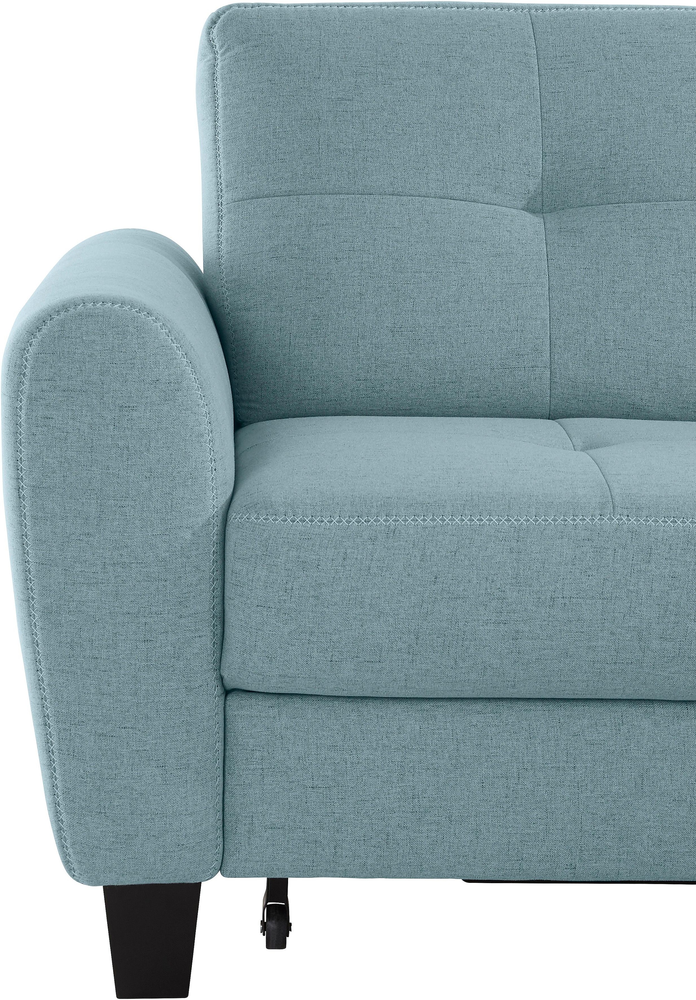 sit&more Ecksofa »Varese L-Form«, mit Federkern, wahlweise mit Bettfunktion und Stauraum