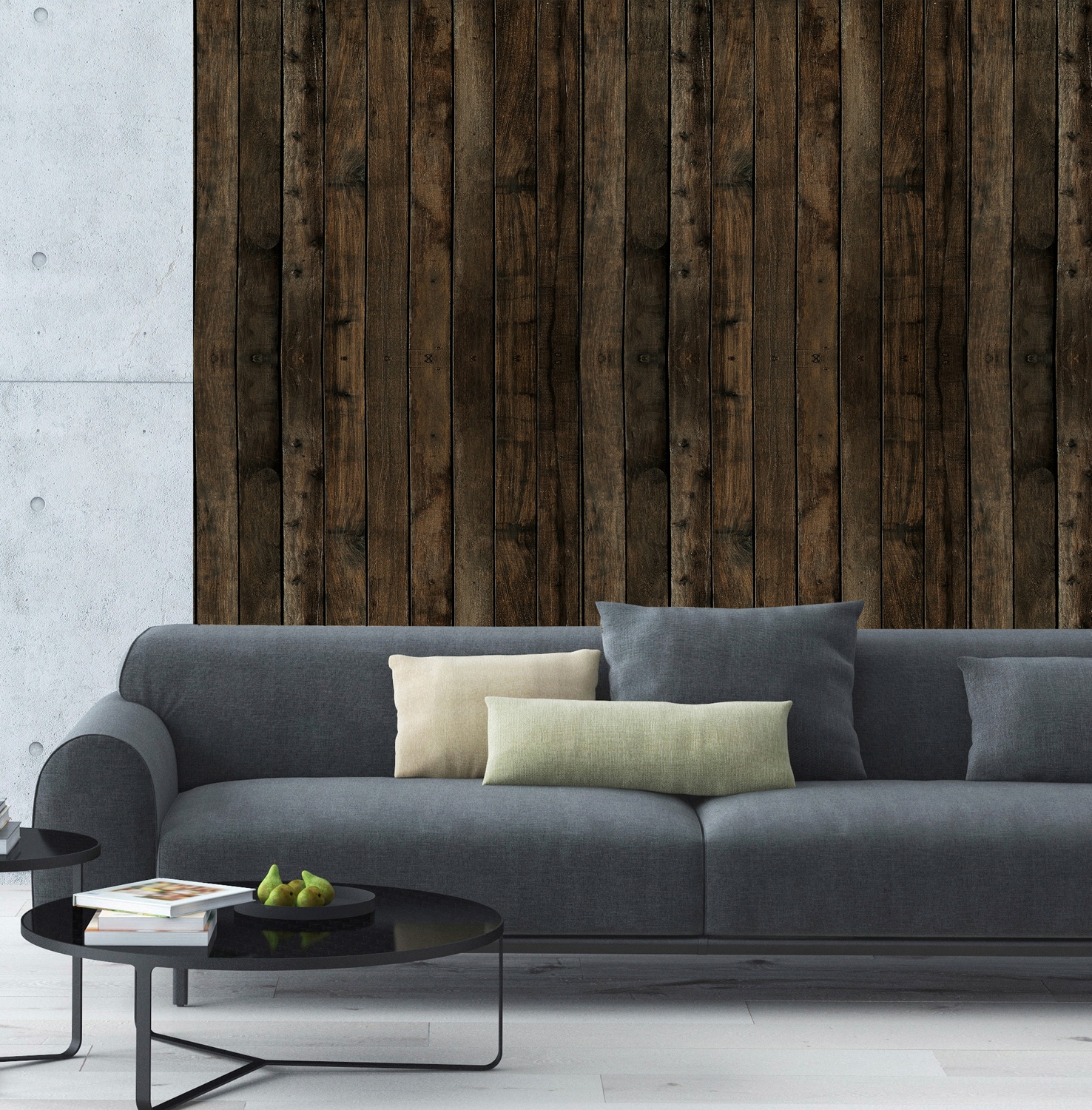 queence Vinyltapete »Holzoptik«, bedruckt-Motiv-gemustert-Holz-Retro, 90x250cm, selbstklebend, kinderleichte Anbringung, Sticker
