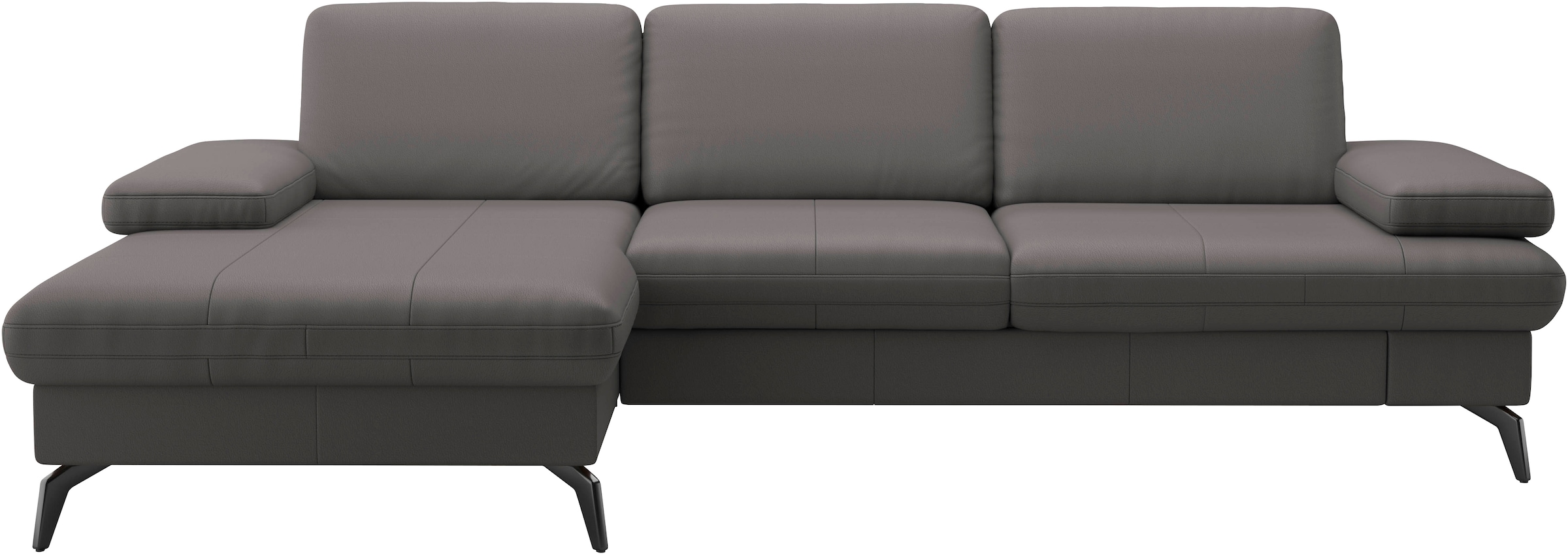 sit&more Ecksofa »Morris L-Form, inkl. Sitztiefenverstellung«, wahlweise mit Armteilverstellung, Bettfunktion & Bettkasten