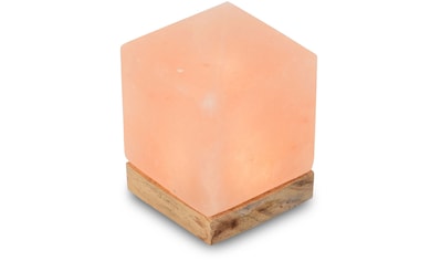Salzkristall-Tischlampe »USB-Kubus«, Handgefertigt aus Salzkristall - jeder Stein ein...