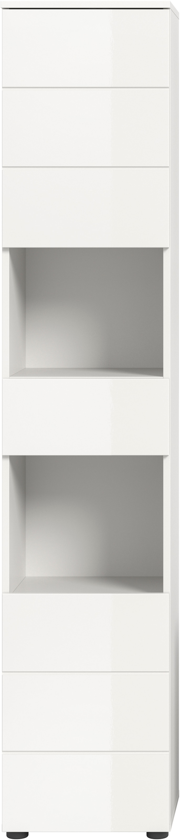 welltime Hochschrank »Biel, Höhe 190 cm, 2 Türen, 1 Schubkasten«, (1 St.), Türanschlag wechselbar, modernes Design, Badschrank, Unterschrank, Bad