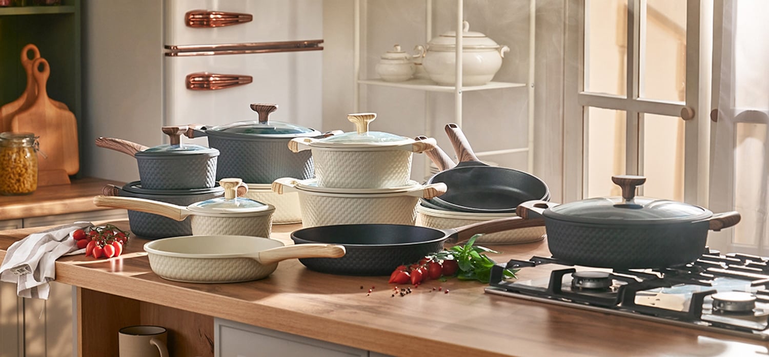 RESTO Kitchenware Bräter »Ran, Kochtopf antihaftbeschichtet und spülmaschinenfest« 2 Stk. tlg. Aluminiumguss