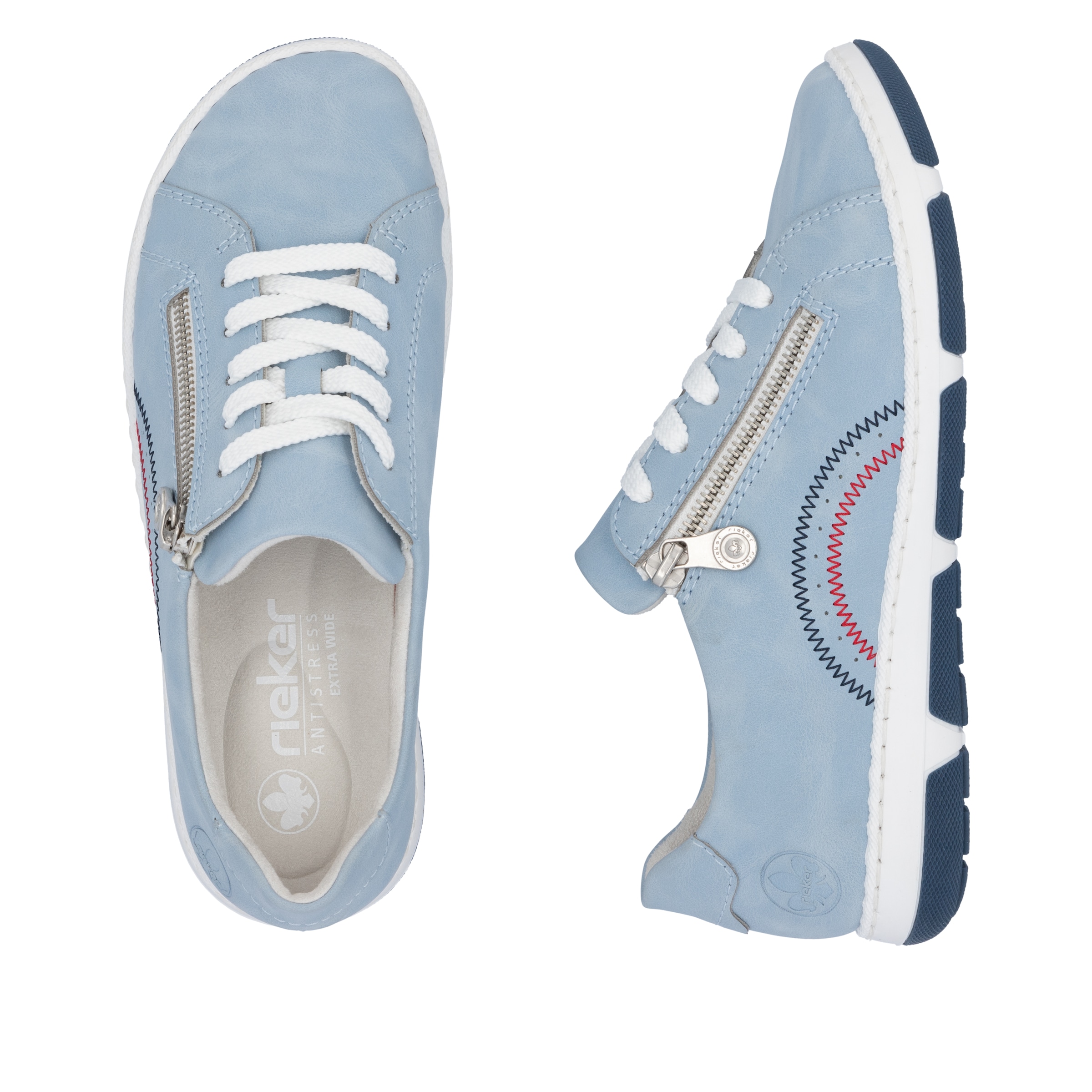 Rieker Sneaker, Halbschuh, Schnürschuh, Freizeitschuh mit sportiver Laufsohle