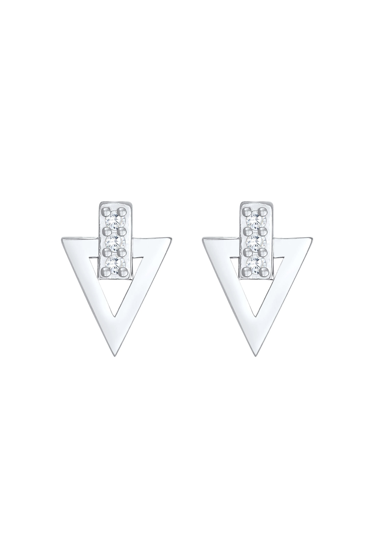 Elli Paar Ohrstecker »Ohrringe Stecker Dreieck Zirkonia 925 Silber«