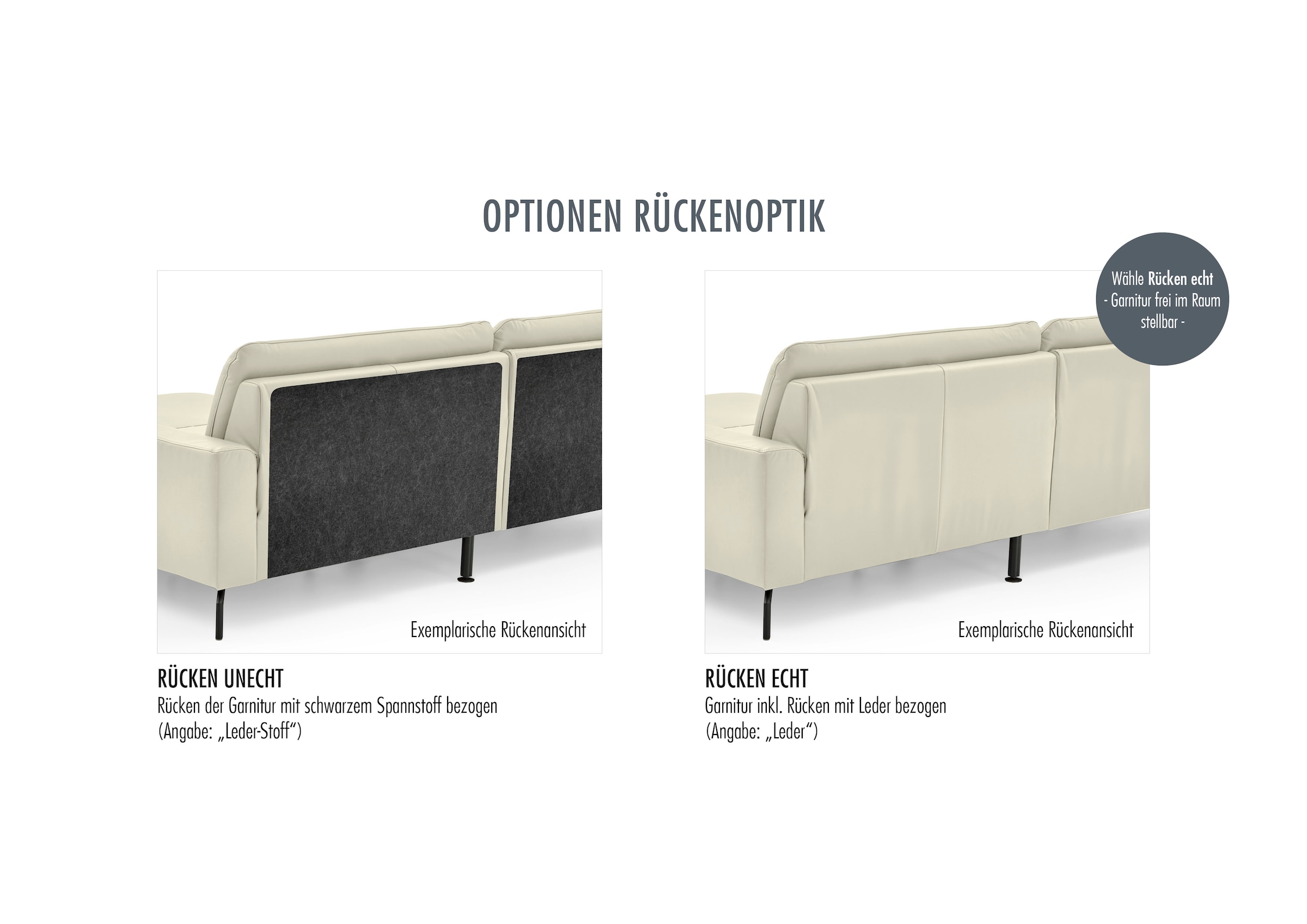 Die PlanBar Ecksofa »PN-IN16012 L-Form, Breite 309 cm« inkl. Sitztiefenverstellung, optional mit Kopfteilverstellung