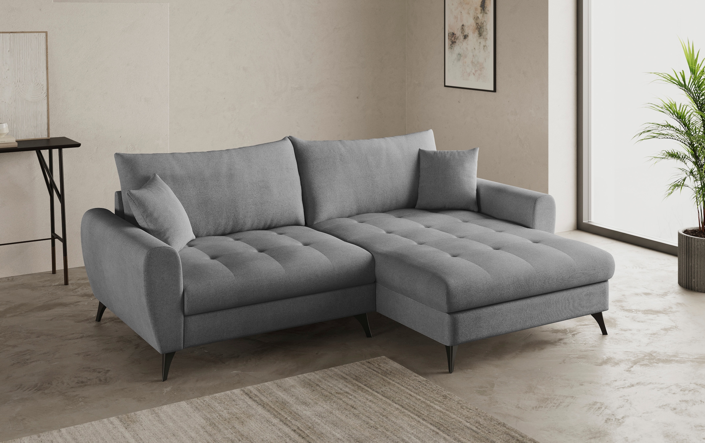 Mr. Couch Ecksofa »Blackburn II, L-Form« Mit Kaltschaumpolsterung bis 140 kg belastbar