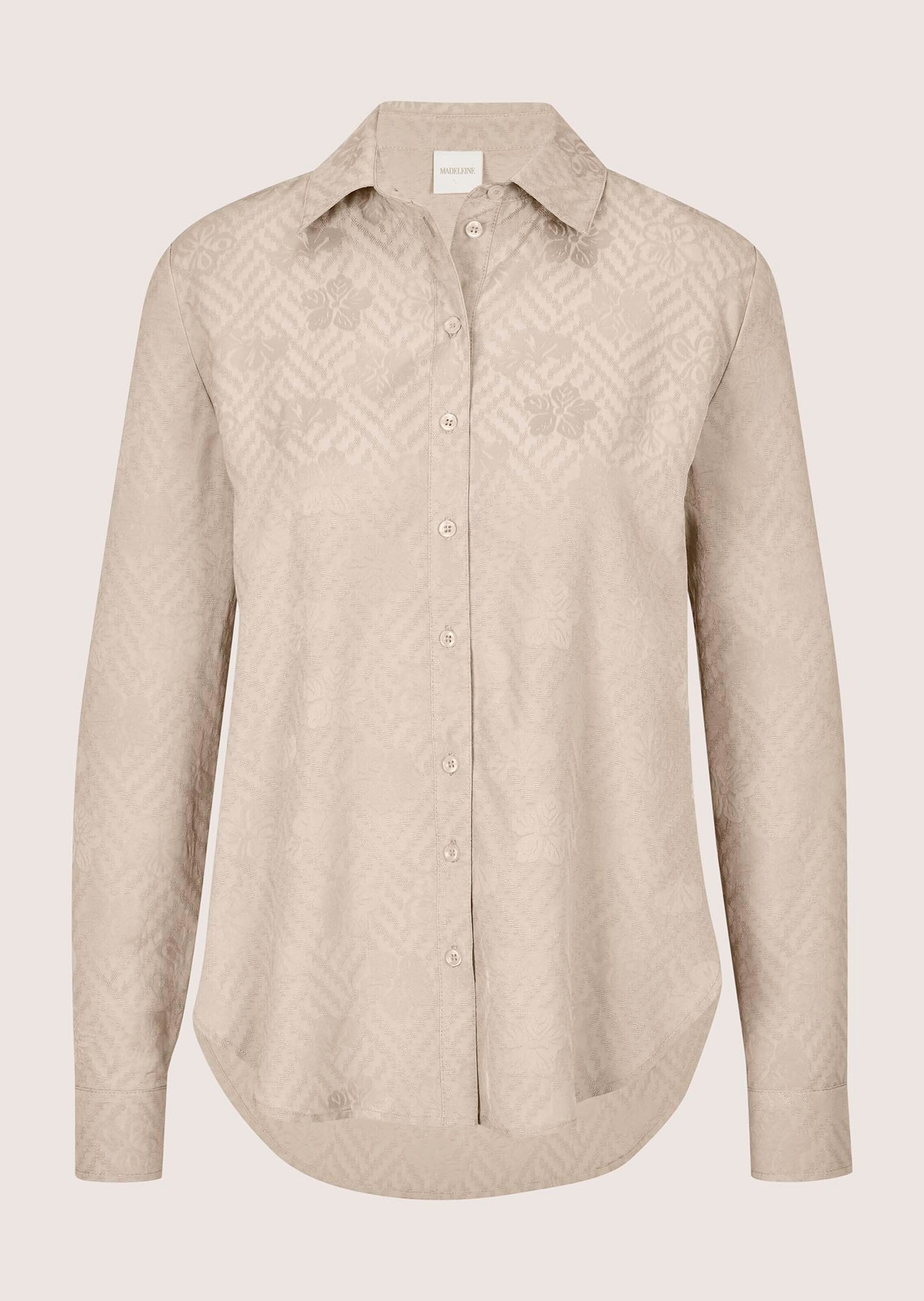 MADELEINE Hemdbluse »Hemdbluse Jacquardbluse mit zartem Muster« Jaquardmuster