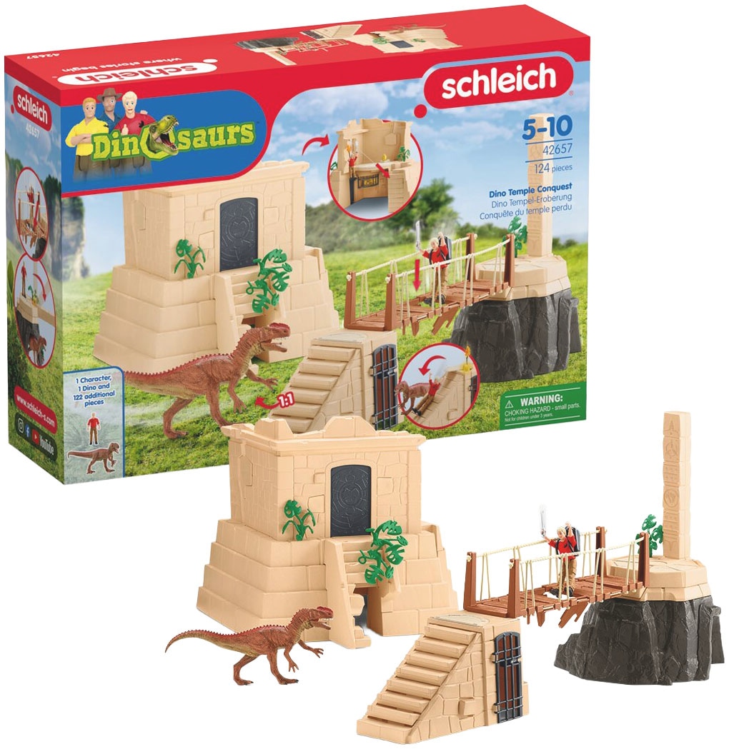 Schleich® Spielwelt »DINOSAURS,  Dino Tempel-Eroberung (42657)«