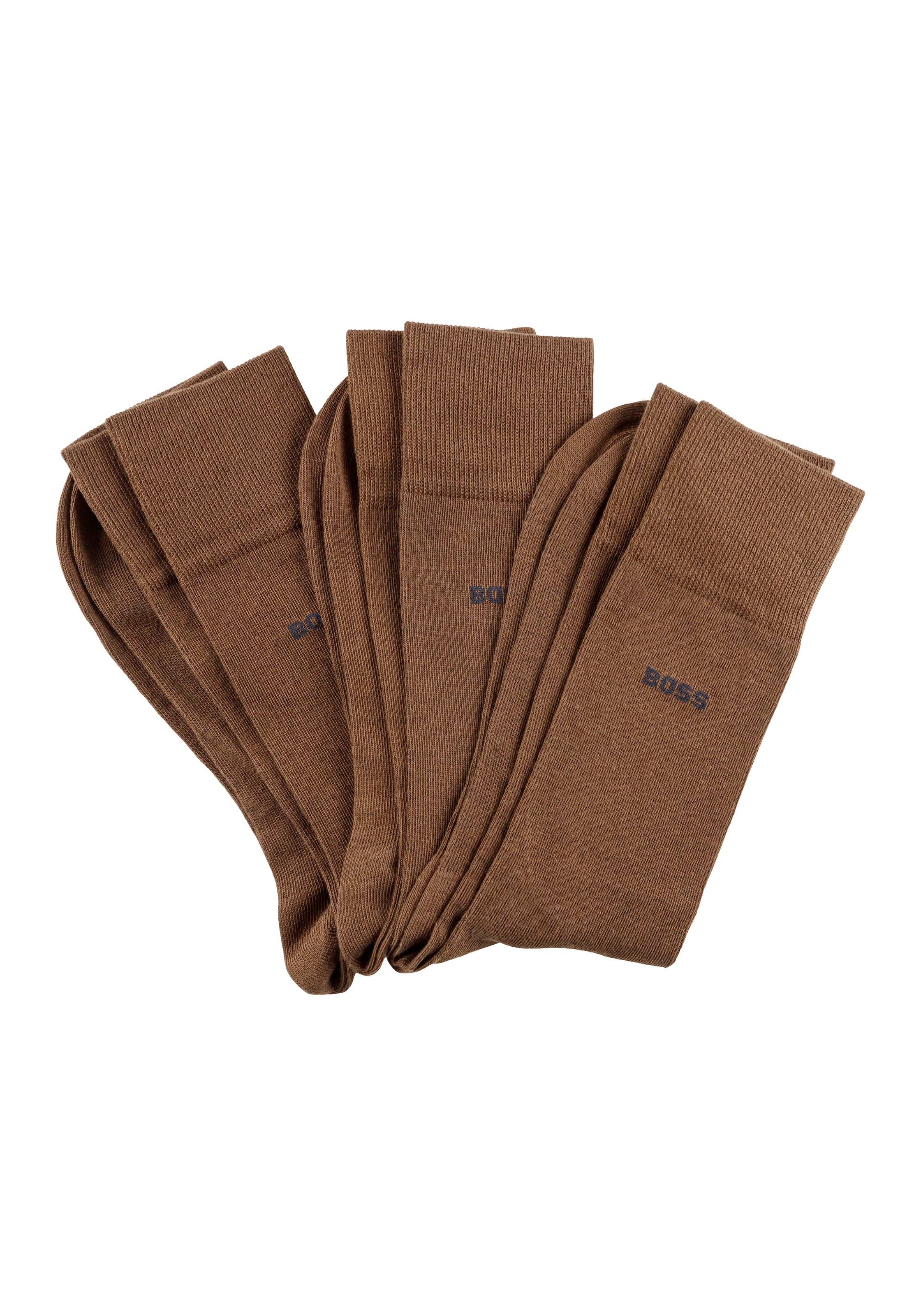BOSS Basicsocken »3P RS Uni Colors«, (3 Paar), mit eingenähtem Logoschriftzug
