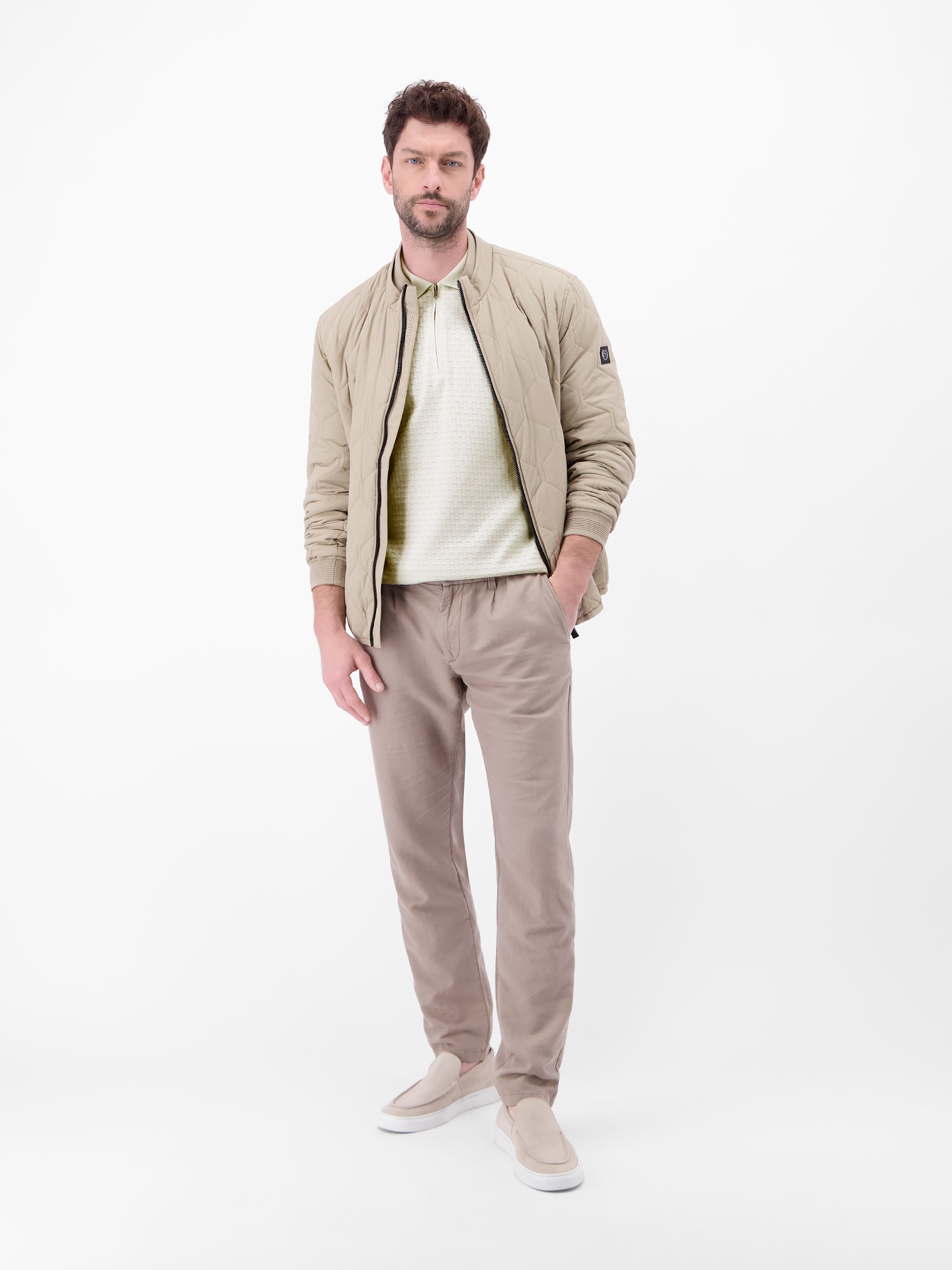LERROS Poloshirt »Poloshirt mit Reißverschlusskragen in Strukturqualität«