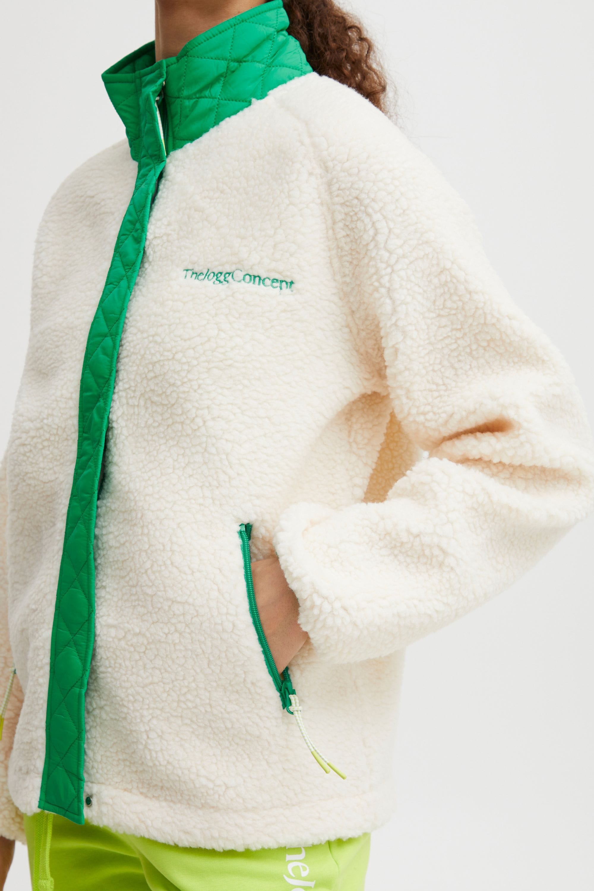 TheJoggConcept Fleecejacke »Fleecejacke JCBerri«, ohne Kapuze