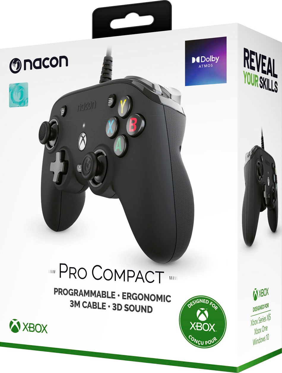 nacon Gaming-Controller »Nacon NA005189 Xbox Compact Controller PRO, kabelgebunden, USB«, schwarz