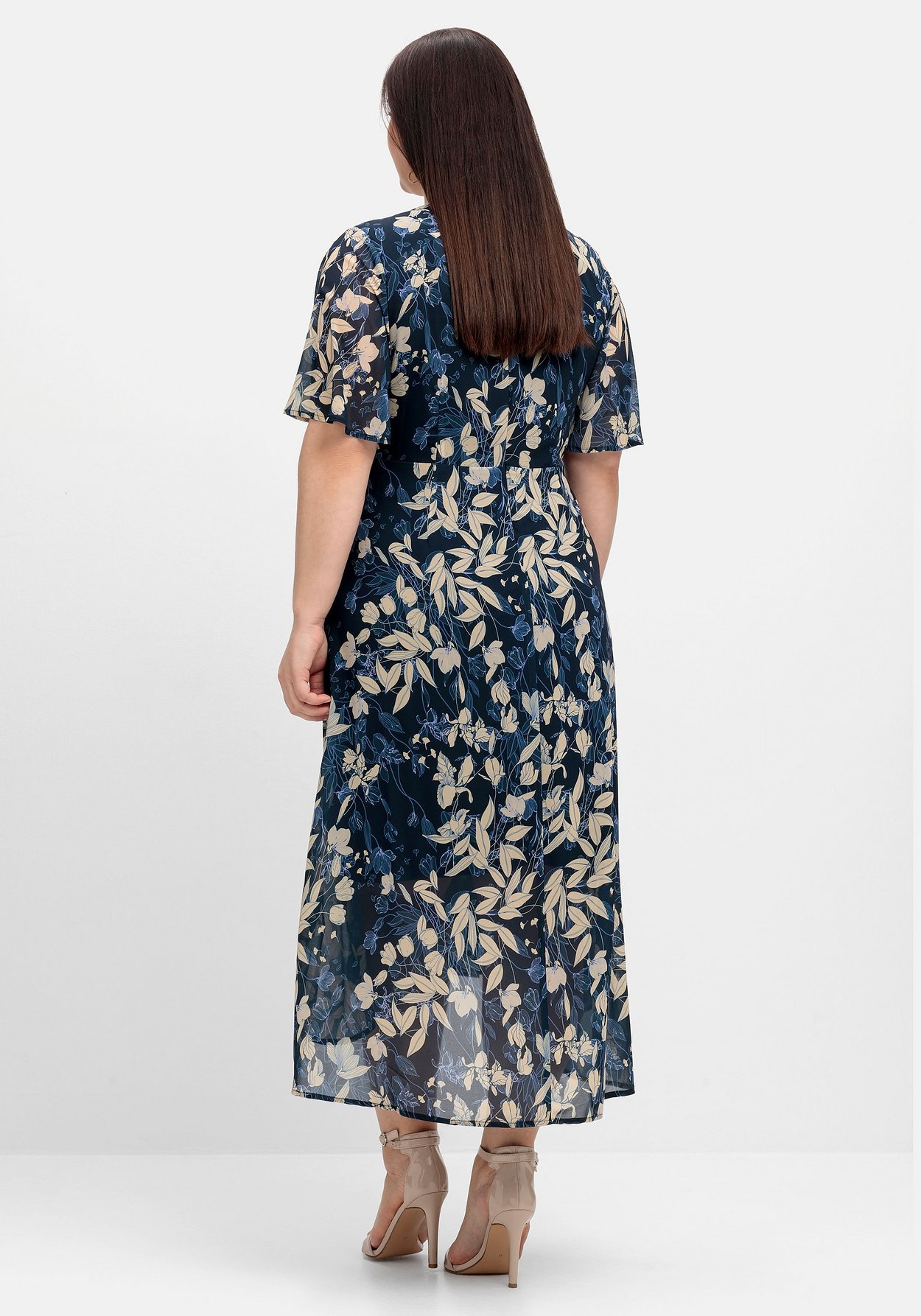 Sheego Abendkleid »Chiffonkleid aus Chiffon, in Wickeloptik«