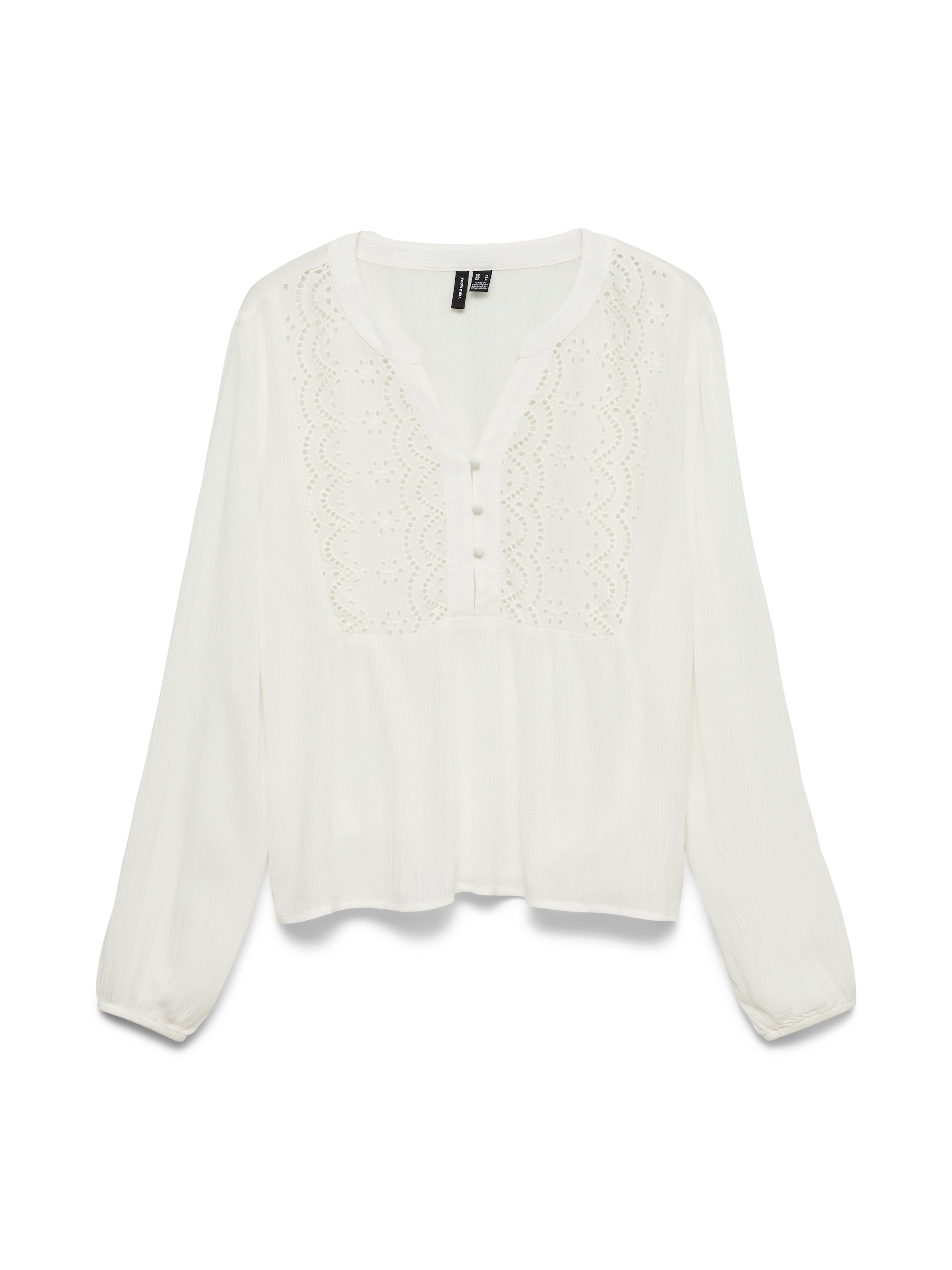 Vero Moda Shirtbluse »VMMENNY EMB LS TOP WVN NOOS« Viskose, Stickerei Details