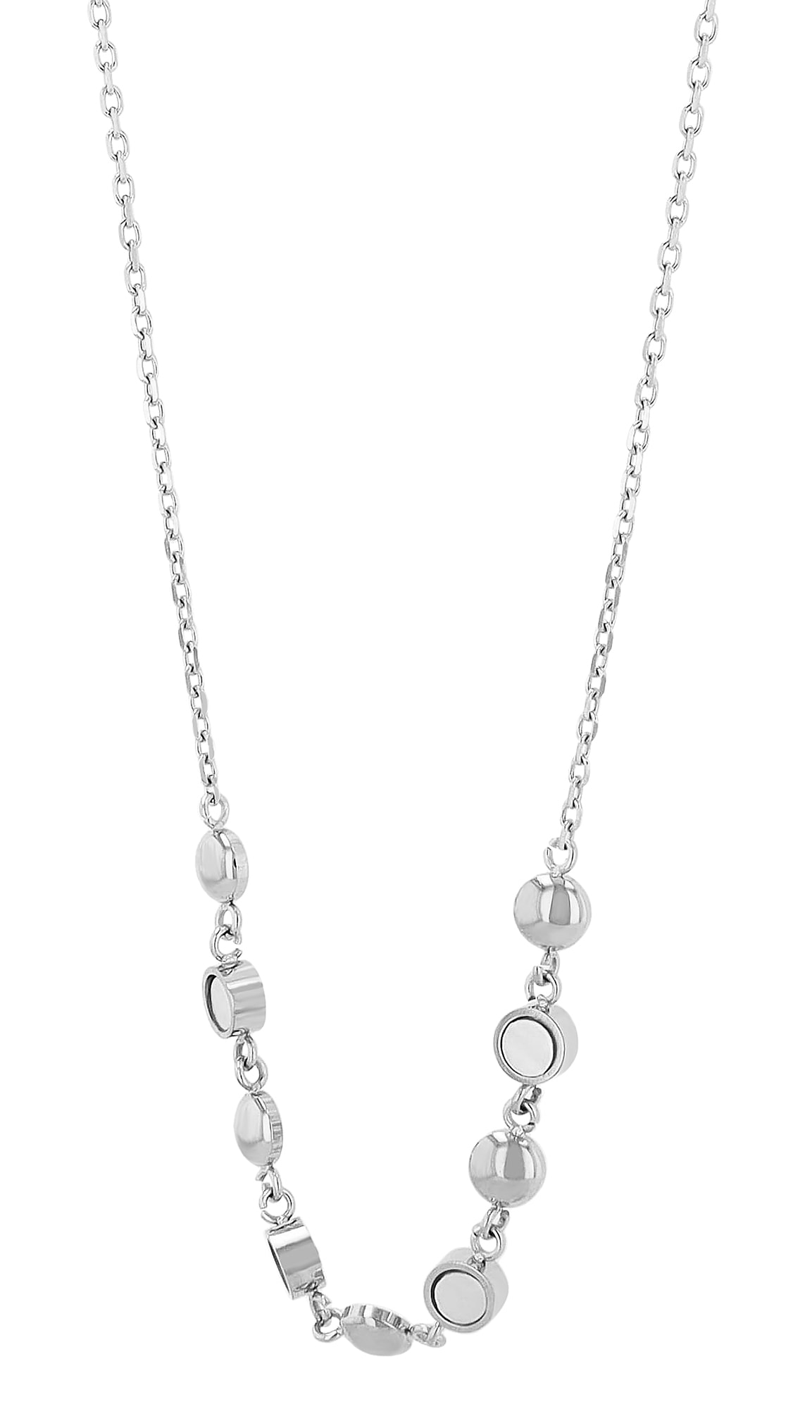 Adelia´s Gliederkette »Damen Halskette aus Edelstahl mit Perlmutt 41+5«