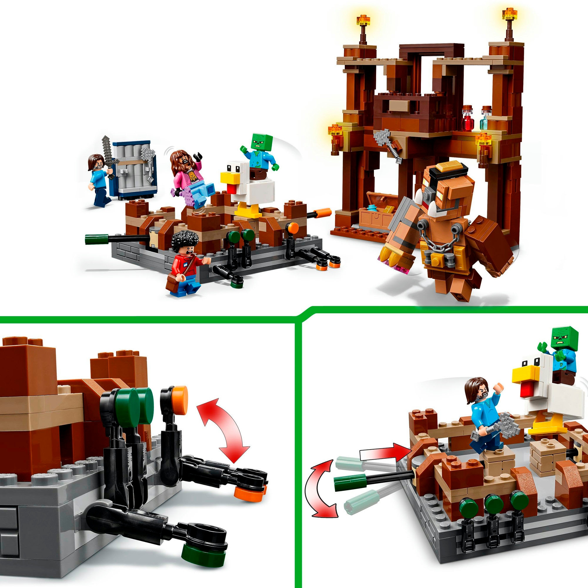 LEGO® Konstruktionsspielsteine »Waldanwesen mit Boxring (21272), LEGO® Minecraft«, (491 St.), Made in Europe