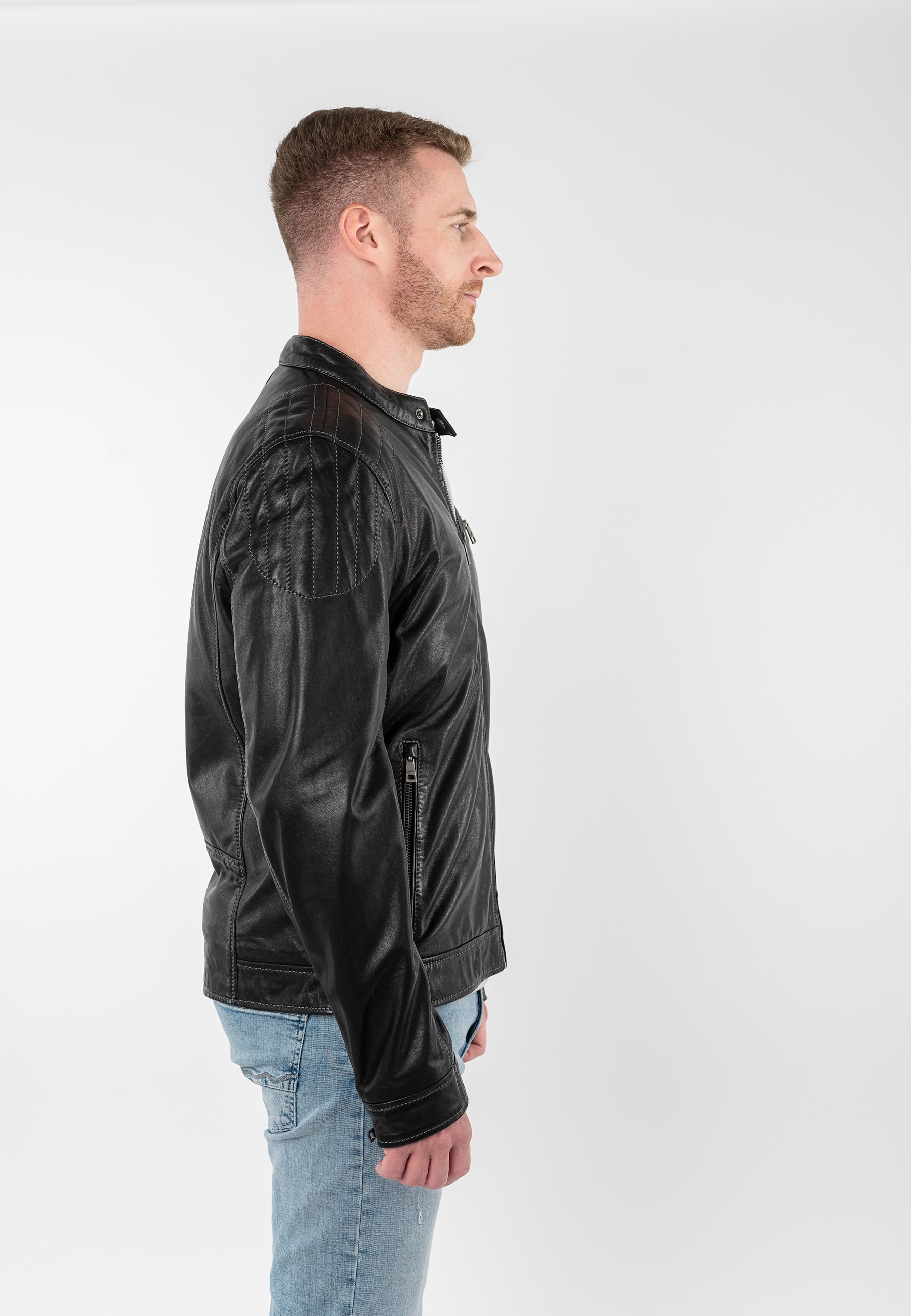 Mauritius Lederjacke »MMOrvay« mit Bikerkragen