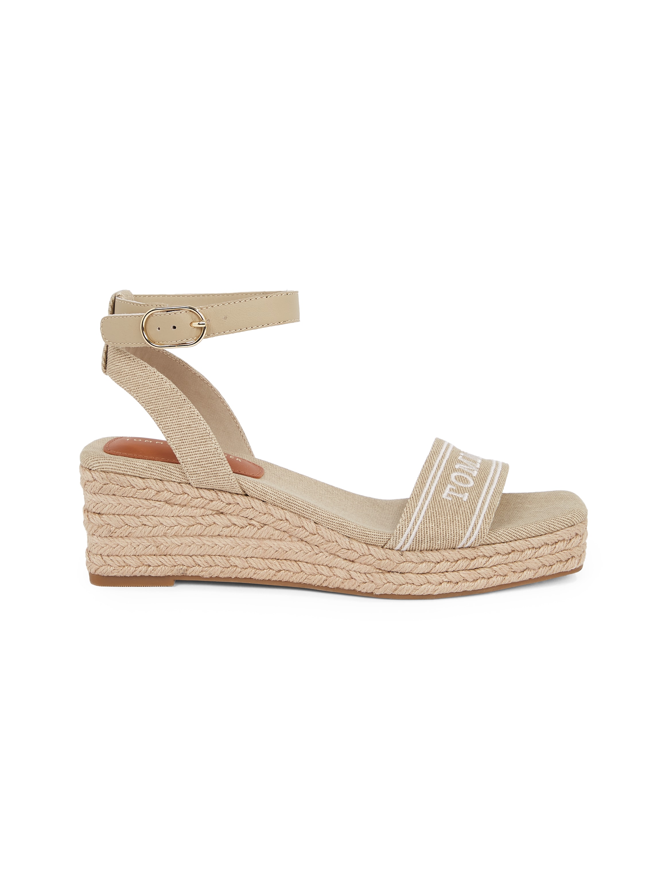 Tommy Hilfiger Keilsandalette »TOMMY HILFIGER ESPAD MID WEDGE«, Riemchensandale, Sommerschuh mit verstellbarer Schnalle