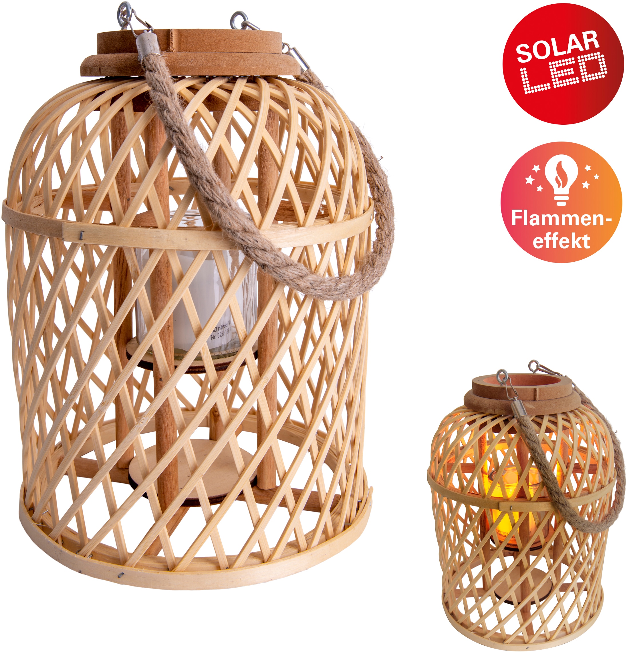 näve LED Solarleuchte »Basket«, 1 flammig-flammig, Outdoor Leuchte>>Basket  online bei OTTO