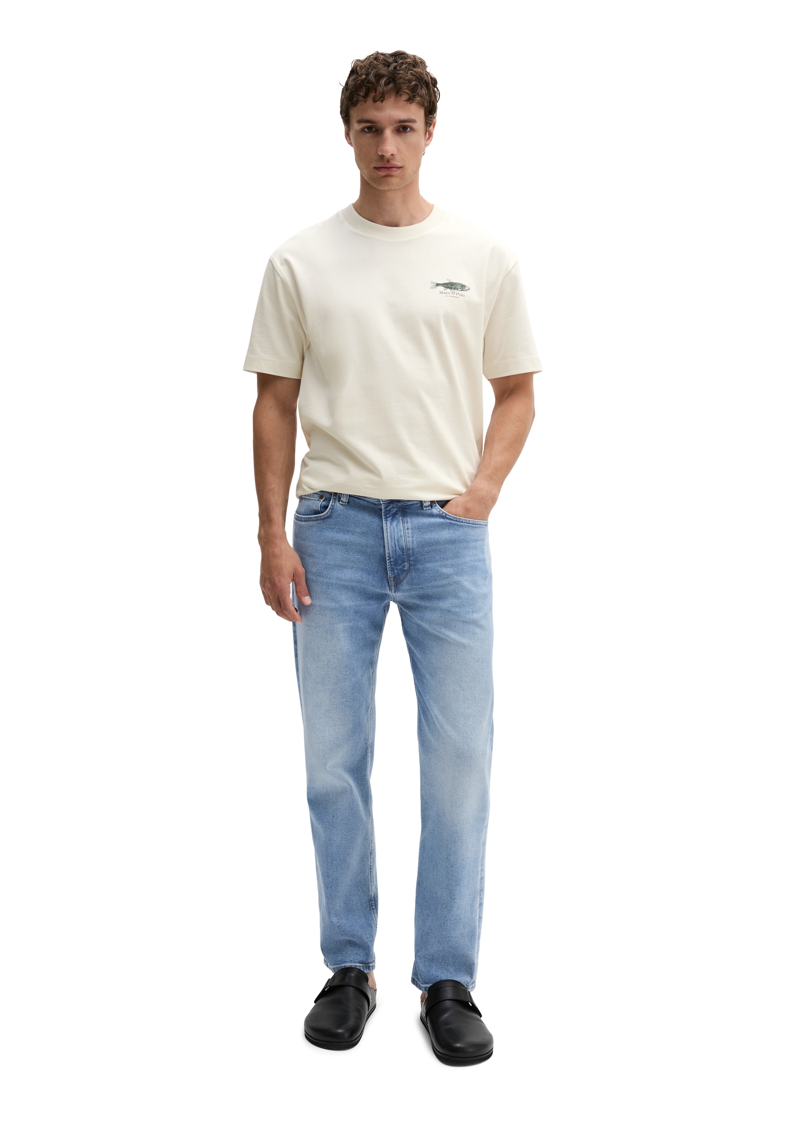 Marc O'Polo T-Shirt loose mit Seafood-Rückenprint