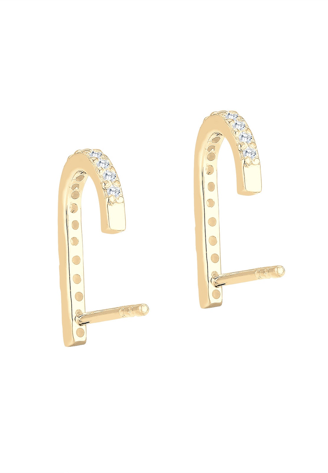 Elli Paar Ohrstecker »Ohrringe Ohrstecker Suspender Zirkonia Weiß 925 Sterling Silber«