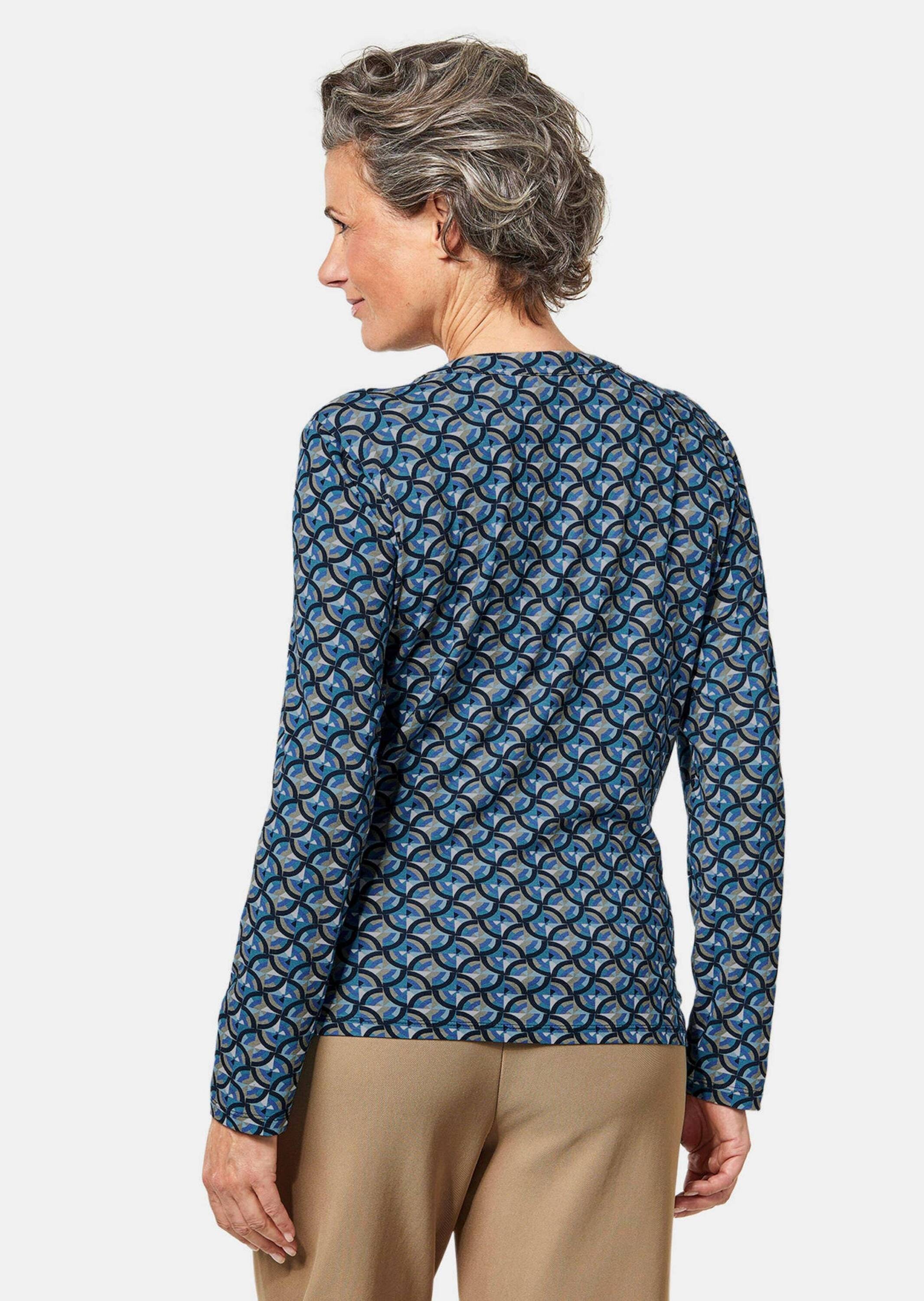GOLDNER Longpullover »Bluse Weiche Jerseybluse mit wundervollem Druck«