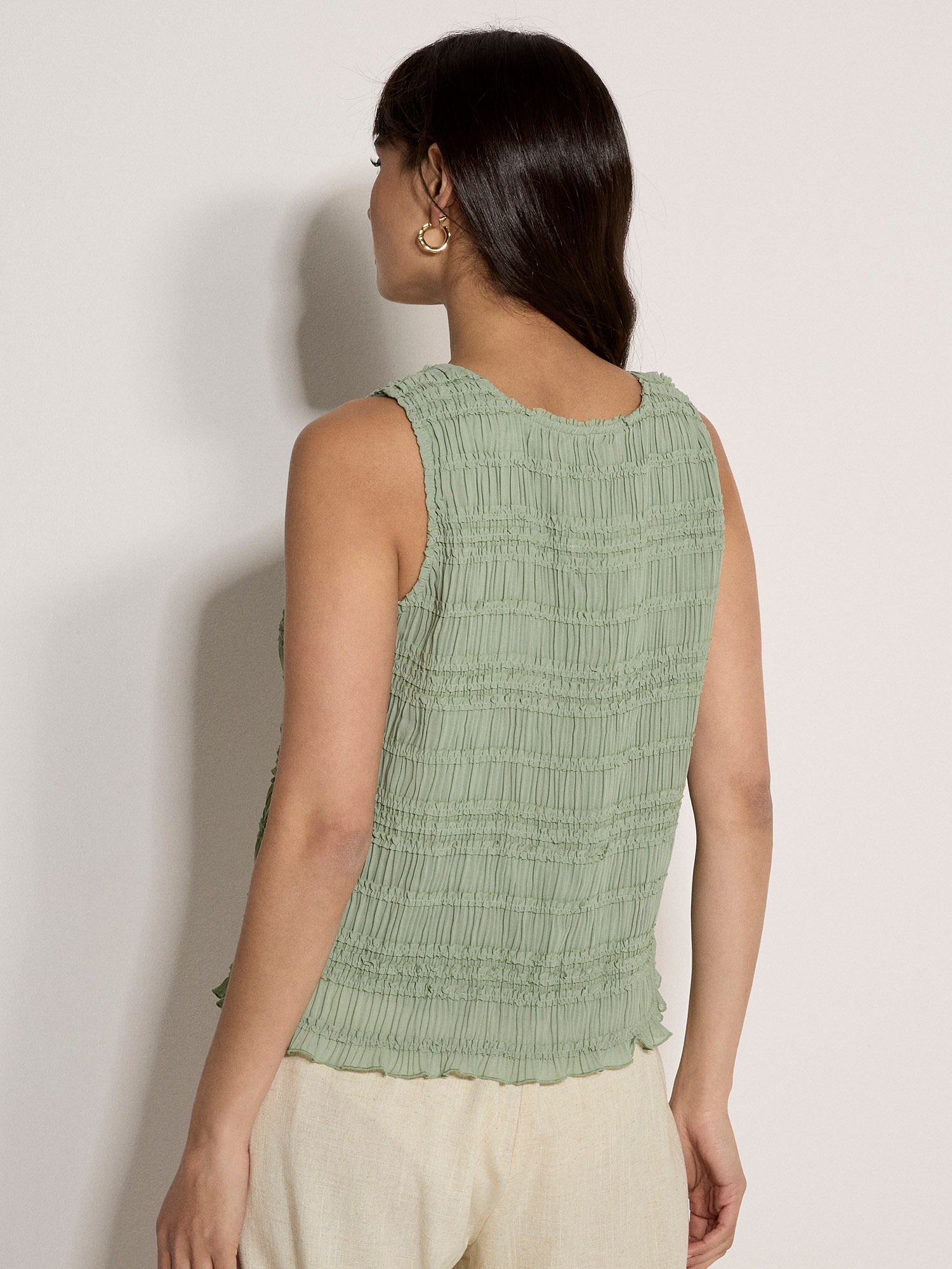 Apricot Chiffonbluse »Gekräuselte Chiffonbluse« mit Rüschen