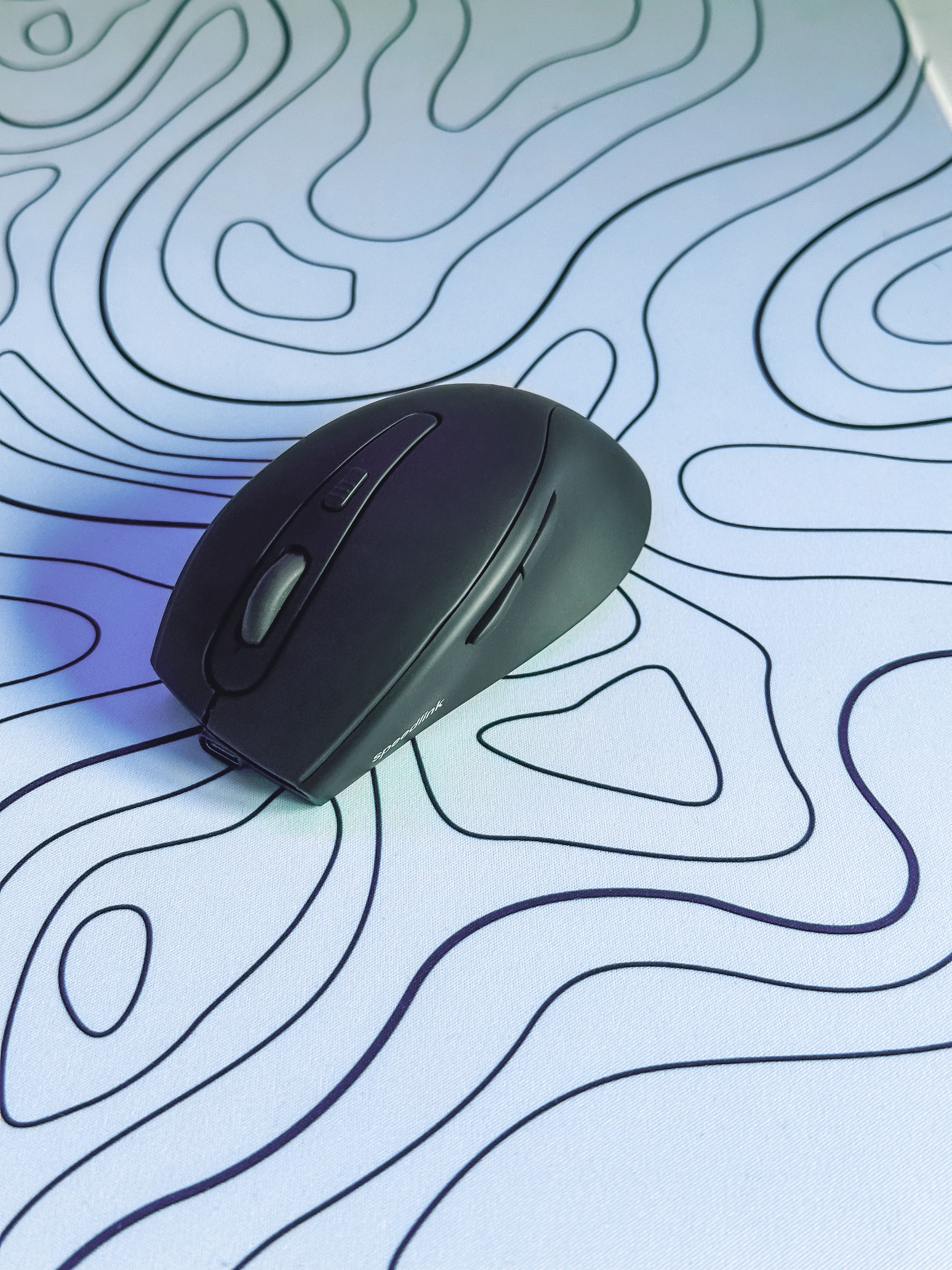 Speedlink ergonomische Maus »AXON Silent & Antibacterial Rechargeable - Wireless, USB-A/-C, schwarz«, USB, mit Akku wiederaufladbar, antibakterielle Oberfläche, ergonomisch