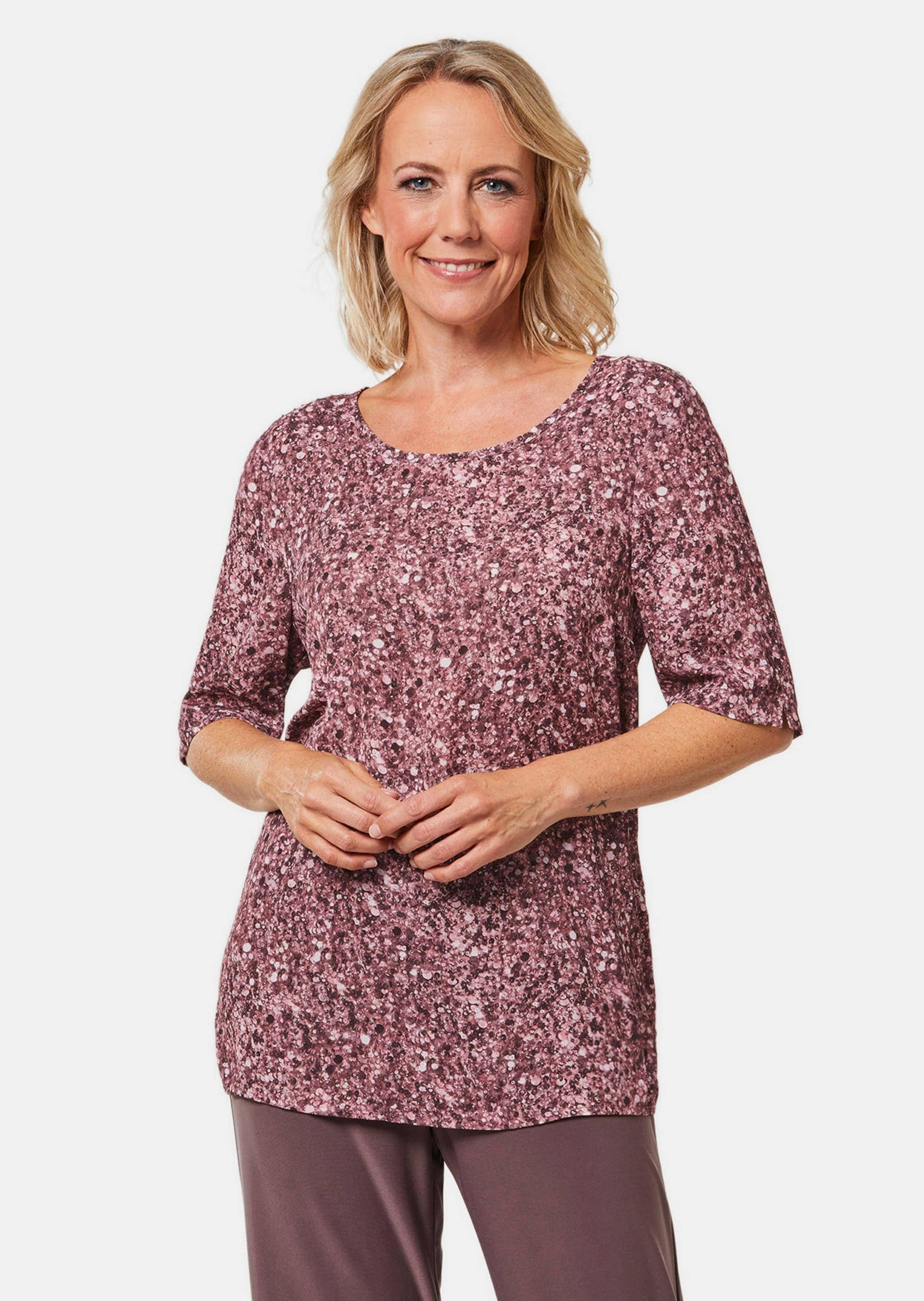 GOLDNER Druckbluse »Chiffonbluse mit farbbrillantem Druck«