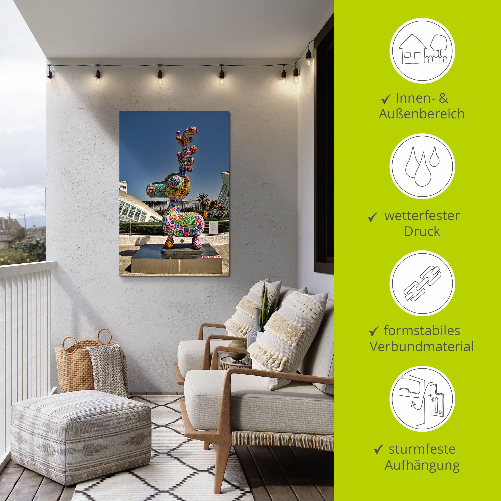 Artland Wandbild »Farbenfrohe Kunst in Valencia - Spanien«, Elemente der  Architektur, (1 St.), als Alubild, Leinwandbild, Wandaufkleber oder Poster  in versch. Größen kaufen online bei OTTO