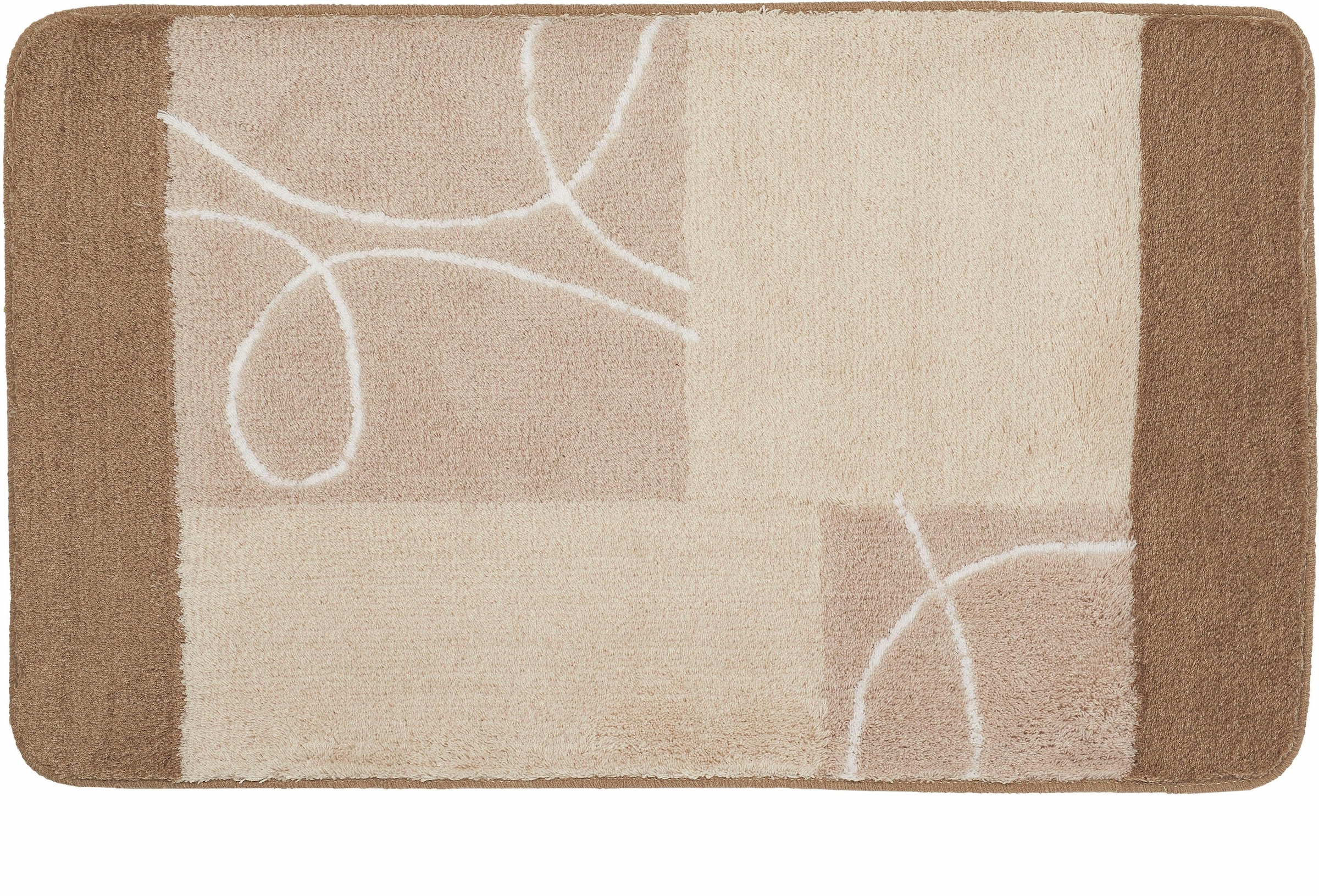 MEUSCH Badematte »Curly« Höhe 20 mm rutschhemmend beschichtet fußbodenheizungsgeeignet Badteppich, modernes Design, waschbar