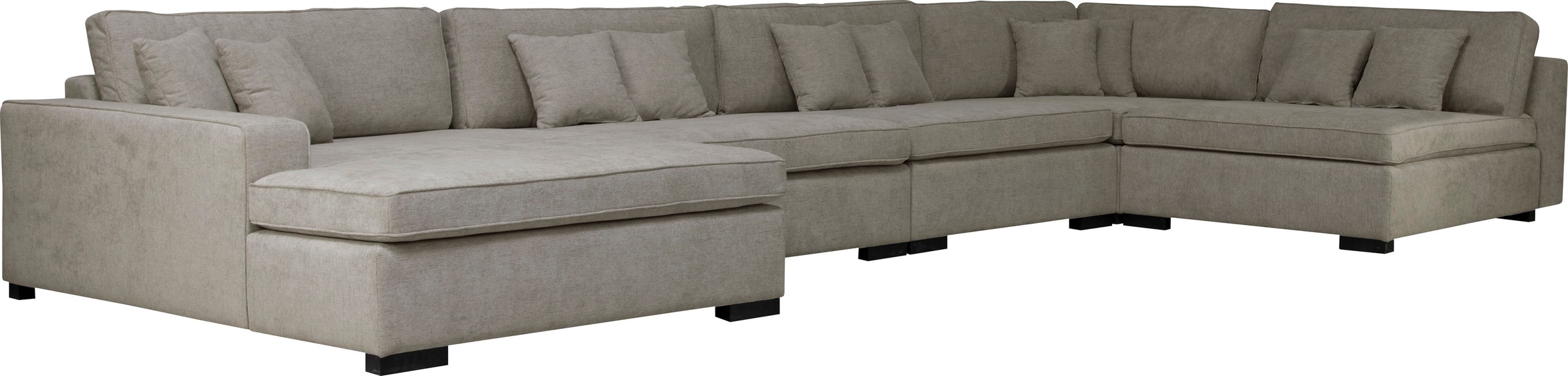 Home affaire Wohnlandschaft »Skara XXL U-Form« Lounge-Sofa XXL mit Federkern-Polsterung, in vielen Bezugsvarianten