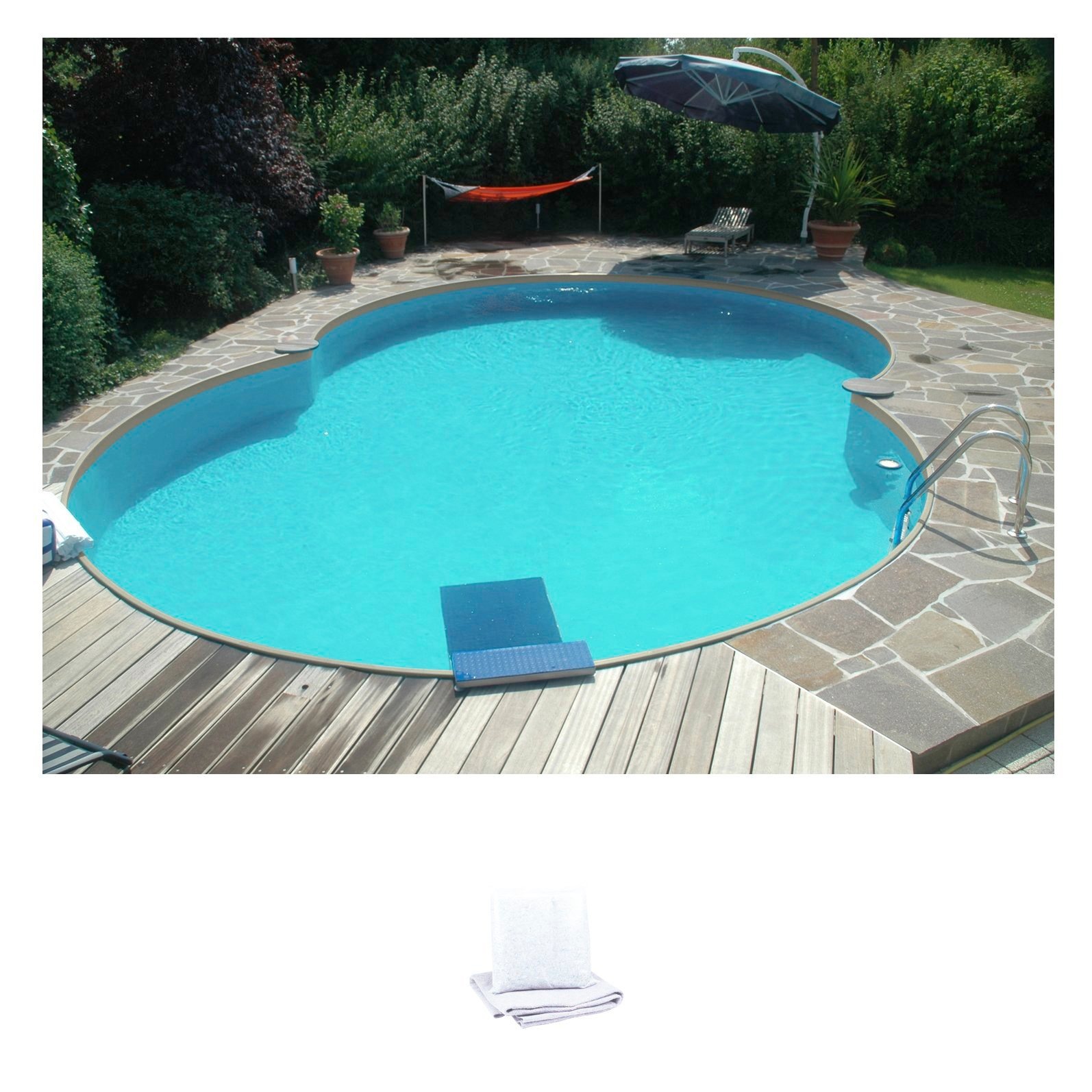 BWT MY POOL Achtformpool, (Set, 2 tlg.), BxLxH: 460x725x150 cm