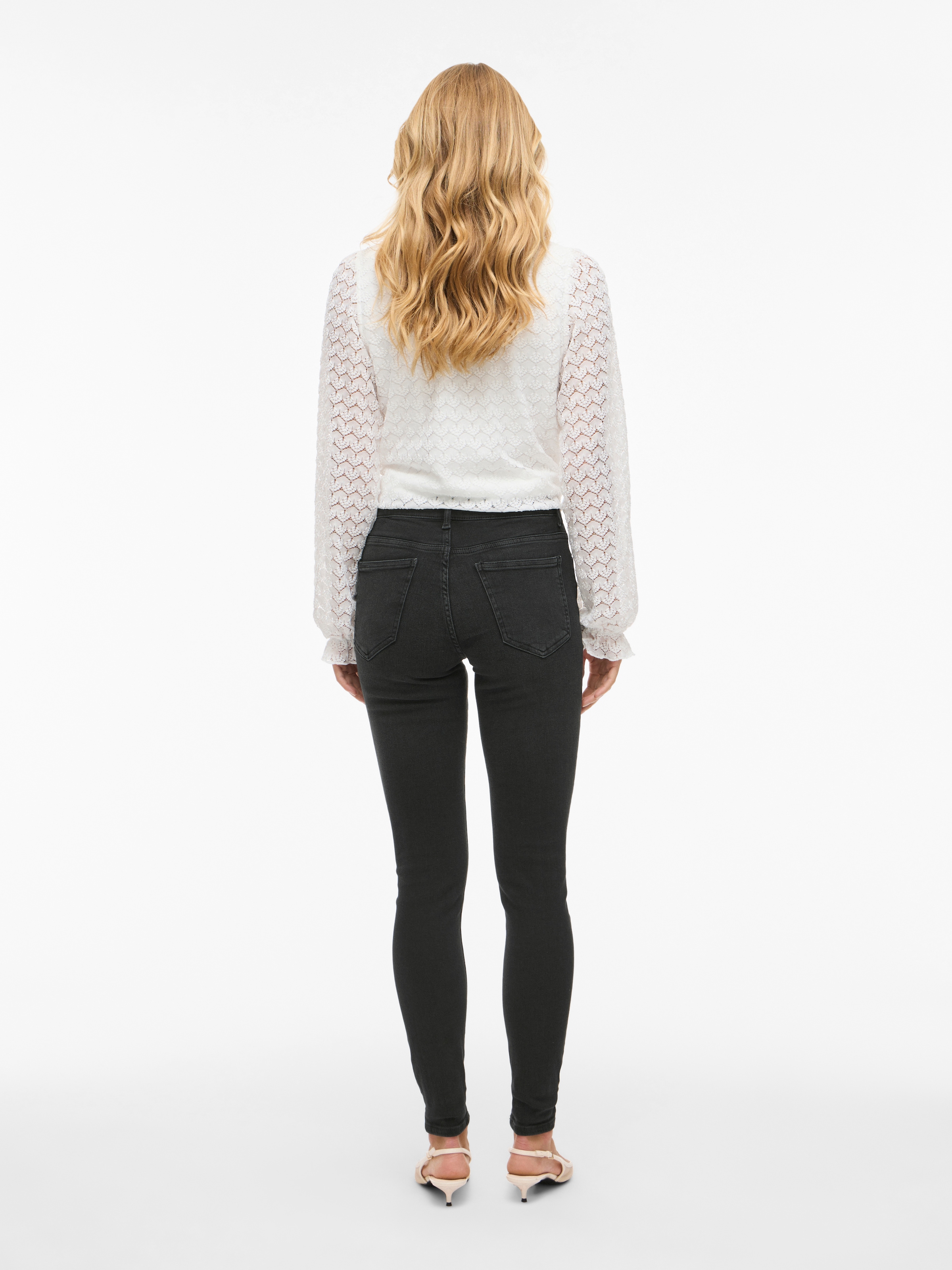 Vila Skinny-fit-Jeans »VISARAH RW SKINNY JEANS BLK BUB00-NOOS«