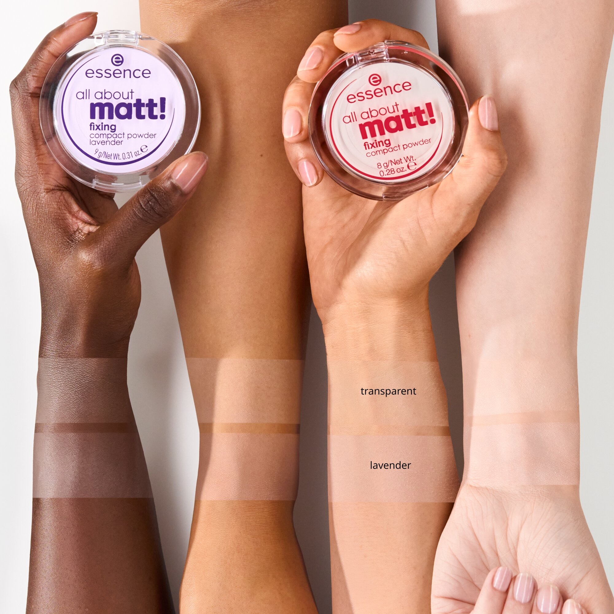 Essence Puder »all about matt! fixing compact powder lavender«