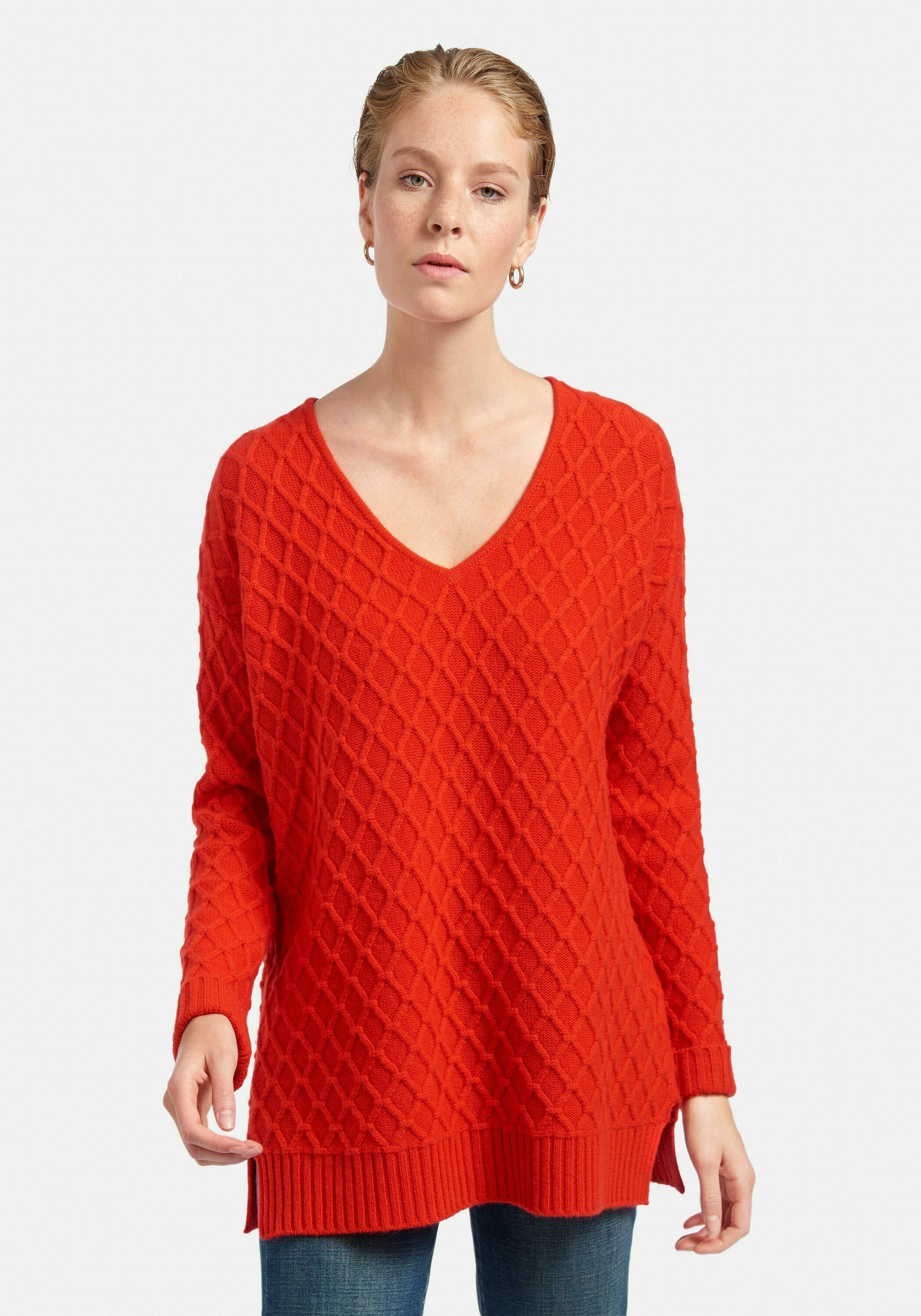 Peter Hahn Strickpullover »V-Pullover«, mit Aranrauten-Muster