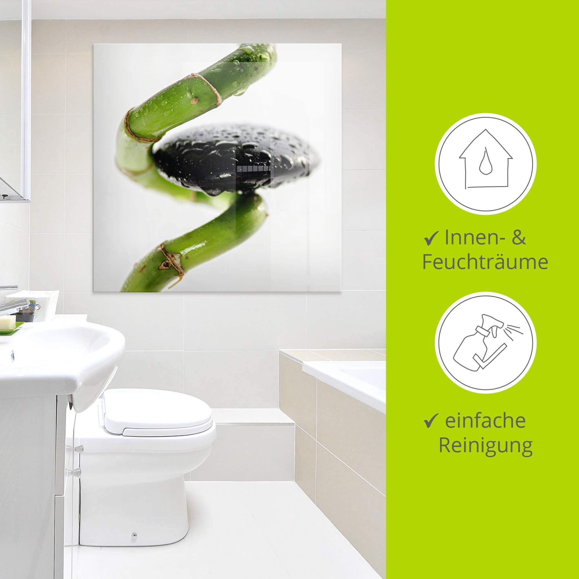 Artland Glasbild »Zen in Balance - Harmonie der Elemente« Spa Bilder 1 Stk. tlg. in verschiedenen Größen