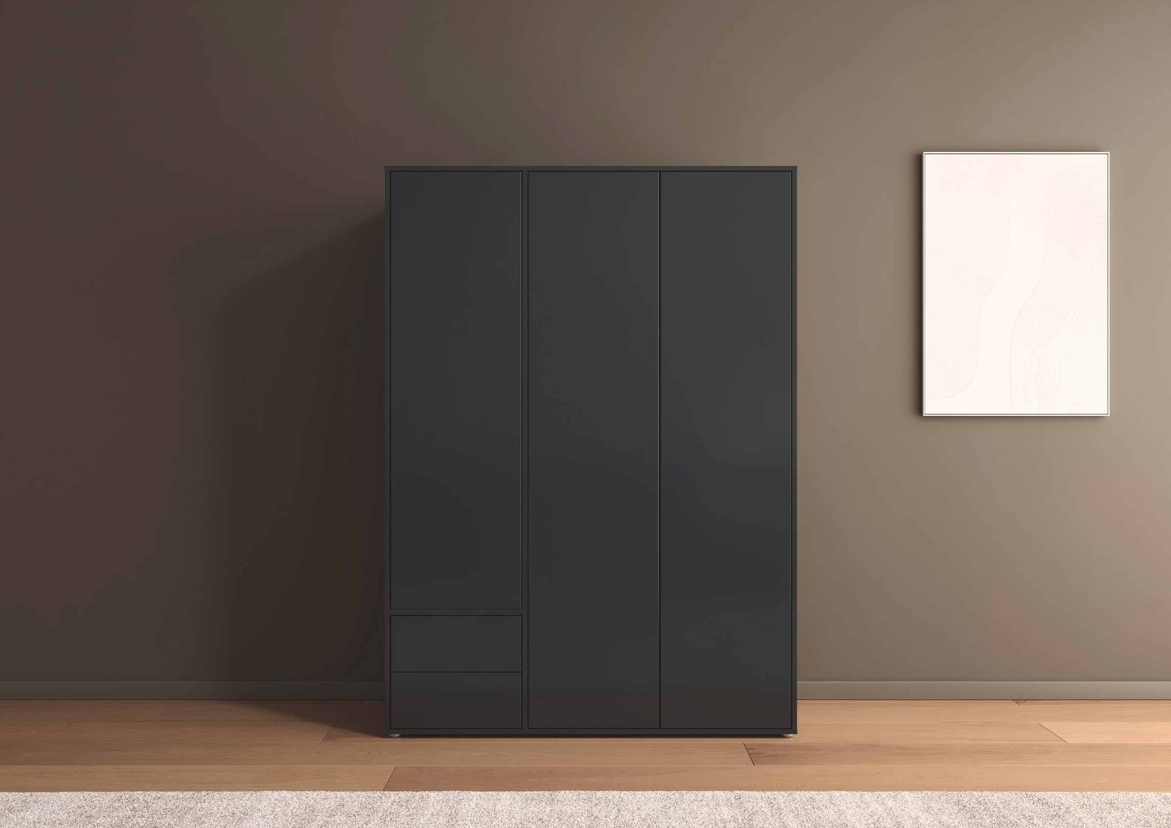 rauch Drehtürenschrank »Kleiderschrank Schrank Garderobe Wäscheschrank NABILA viel Stauraum« in 3 verschiedenen Ausstattungen BASIC/CLASSIC/PREMIUM,  mit 2 Schubladen und Push-to-Open Funktion TOPSELLER MADE IN GERMANY