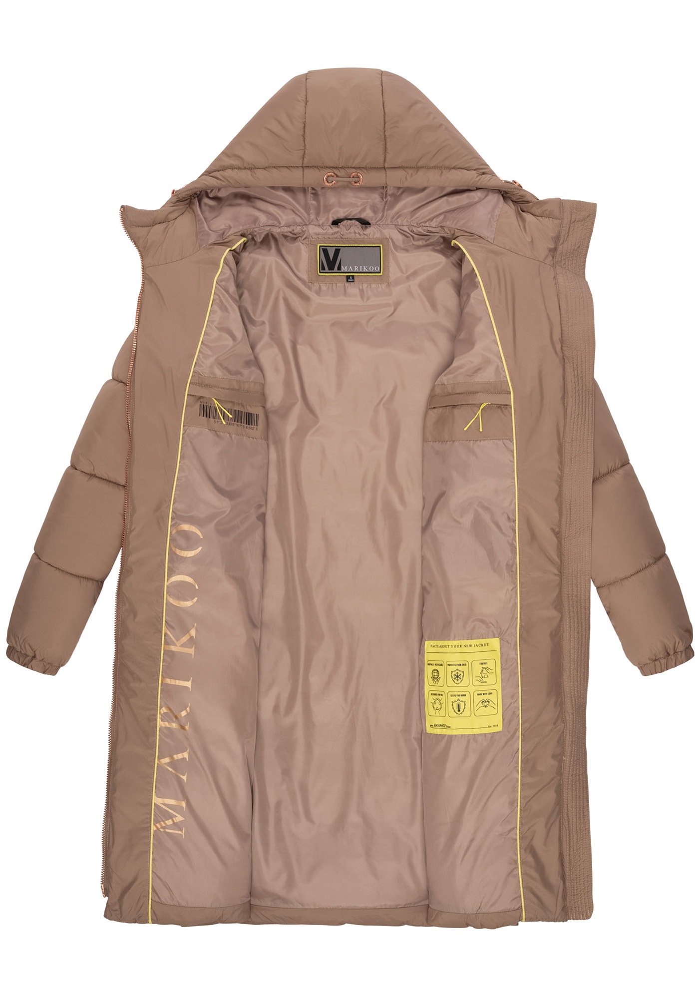 Marikoo Winterjacke »Marikoo Nomadiaa lange Damen Winterjacke N024«
