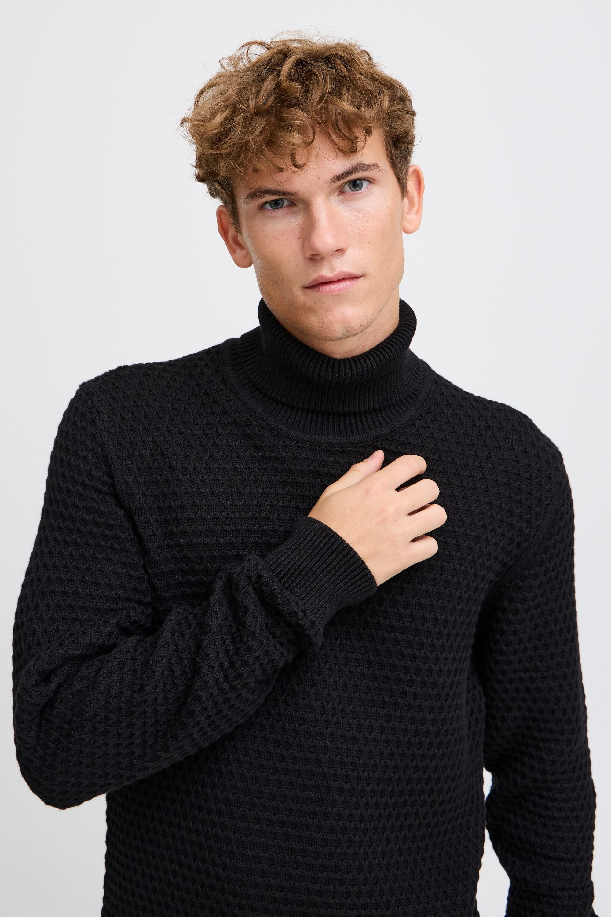 Casual Friday Strickfleece-Pullover »Strickpullover CFKARL structured roll neck knit«