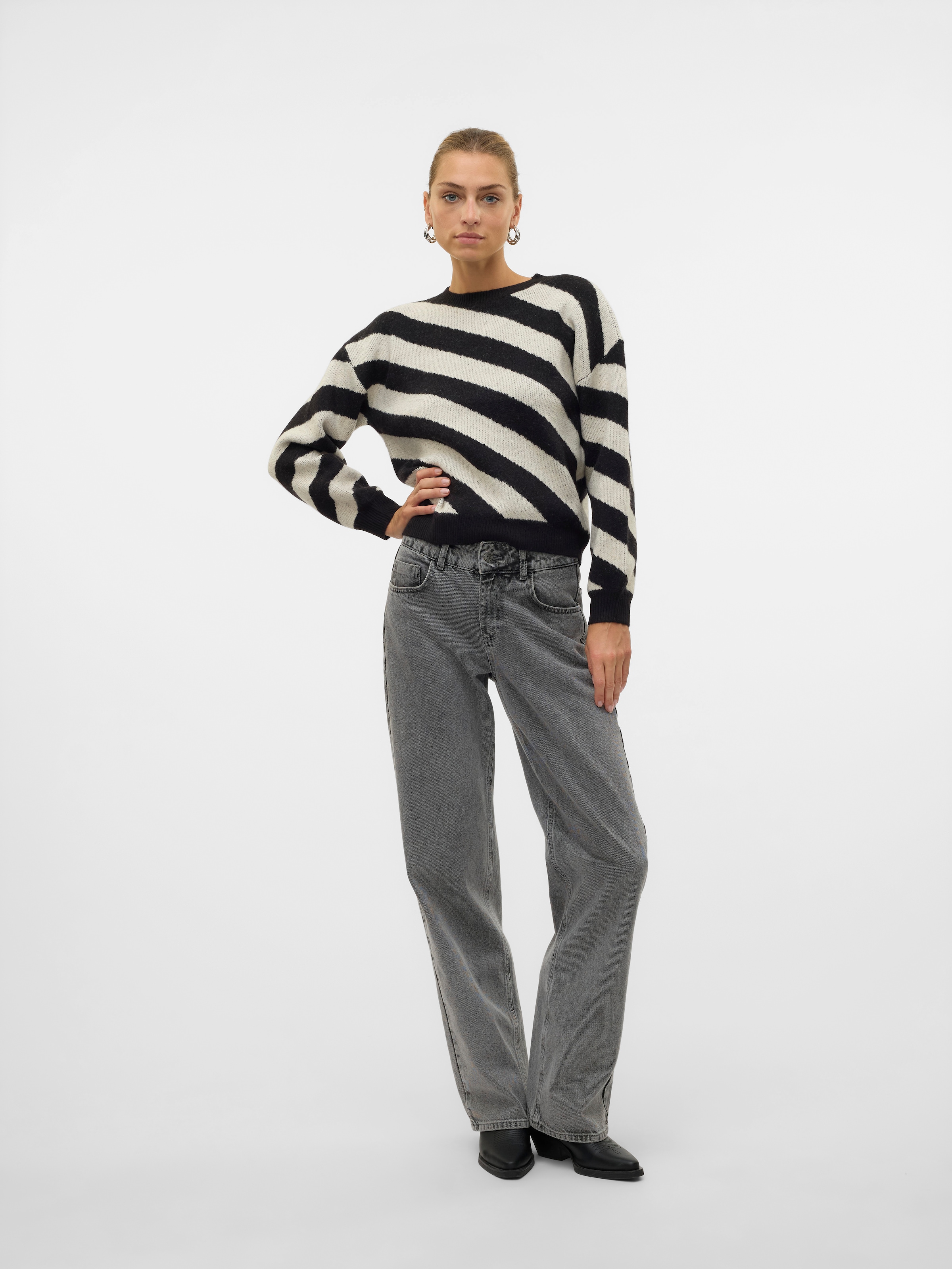 Vero Moda Rundhalspullover »VMLARA LS O-NECK PULLOVER GA BOO REP«